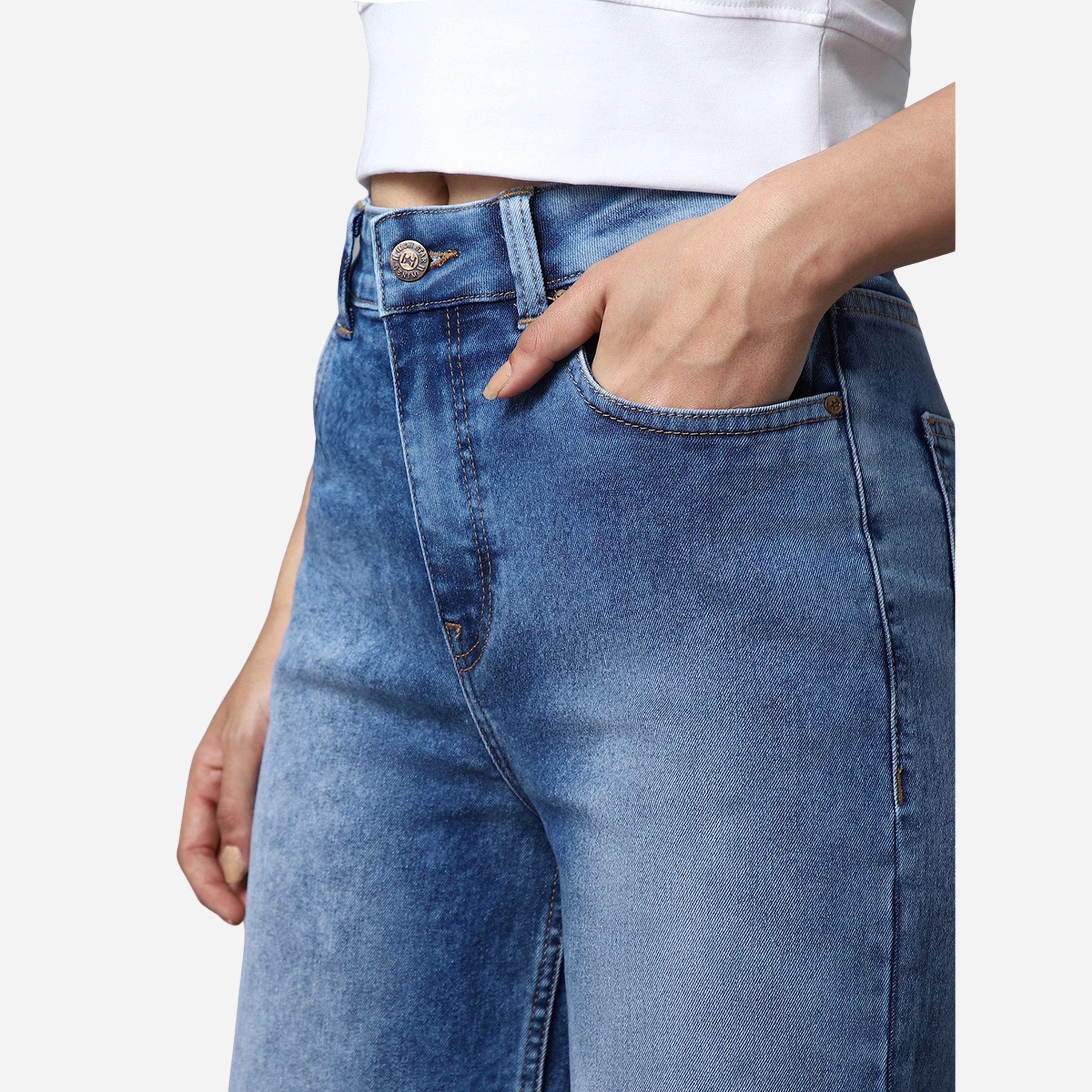 High Star Women Blue Wide Leg High Rise Jeans-women-clothing-bottoms-jeans-image-6
