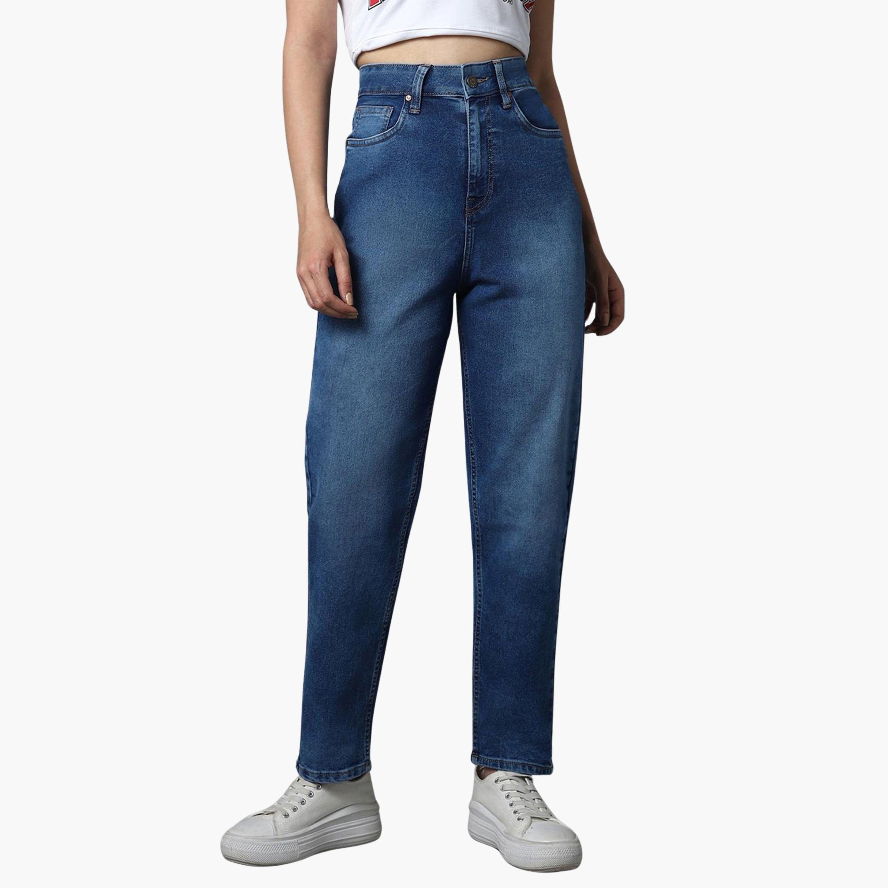 High Star Women High Rise Regular Fit Blue Jeans-women-clothing-bottoms-jeans-image-1