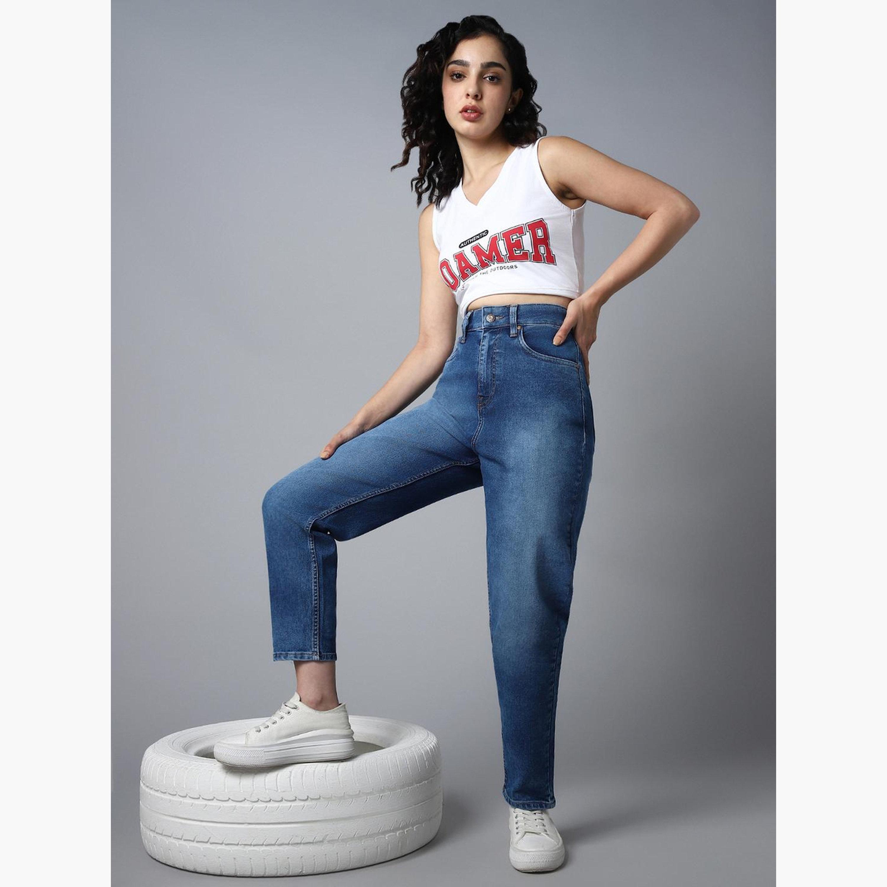 High Star Women High Rise Regular Fit Blue Jeans-women-clothing-bottoms-jeans-image-2