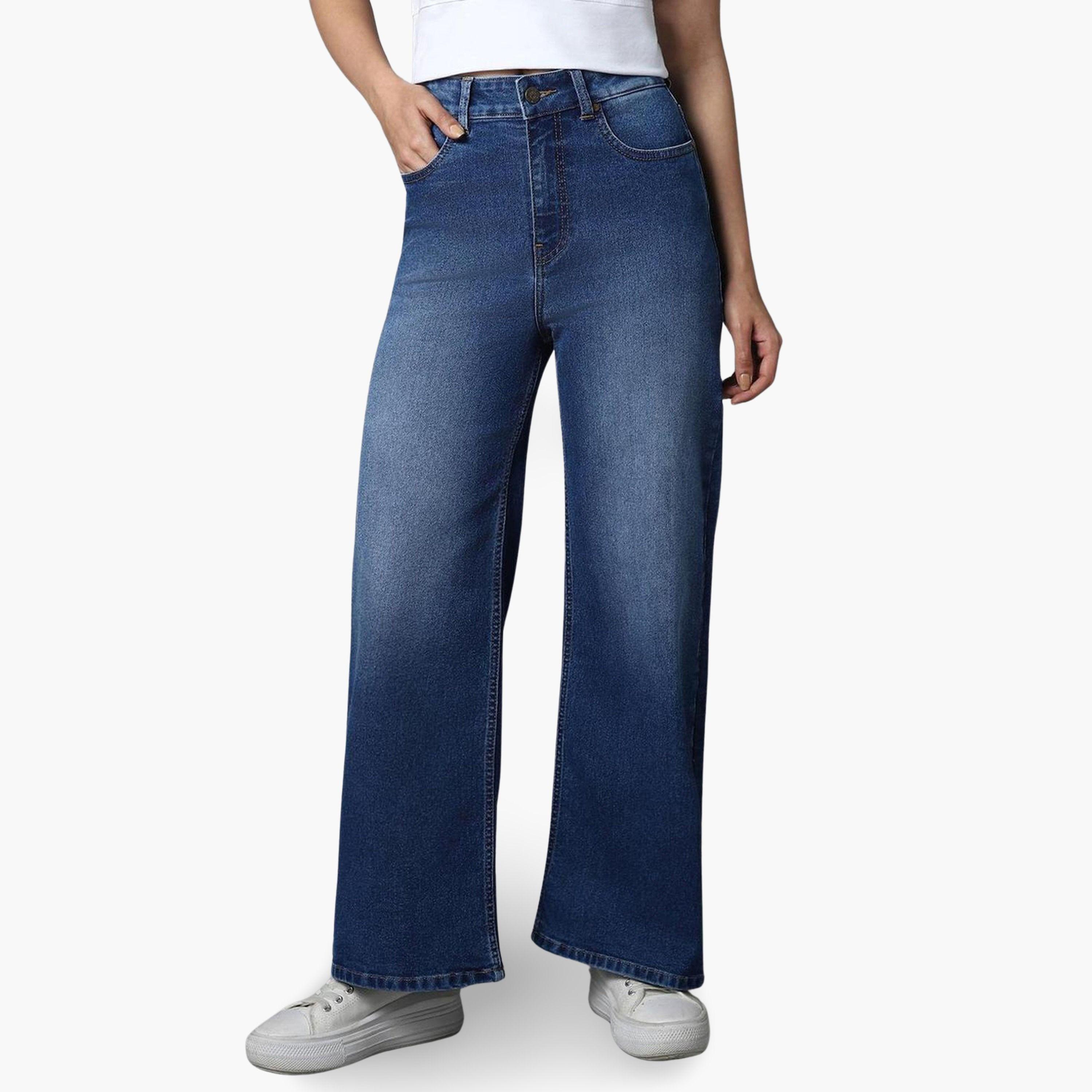 High Star Women Wide Leg High-Rise Stretchable Jeans-women-clothing-bottoms-jeans-image-1