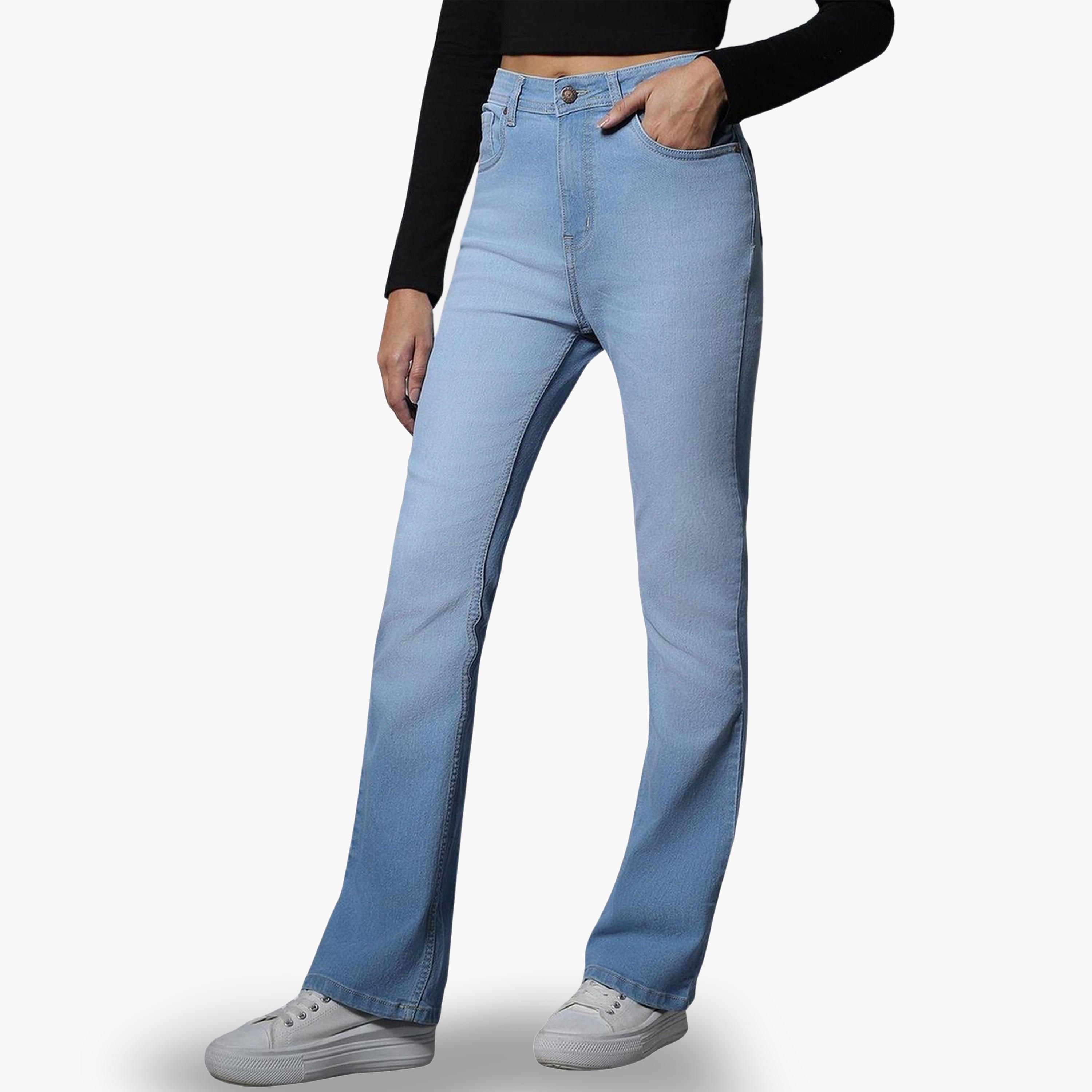 هاي ستار - بنطال جينز نسائي مطاطي قصة بوت كت-women-clothing-bottoms-jeans-image-1