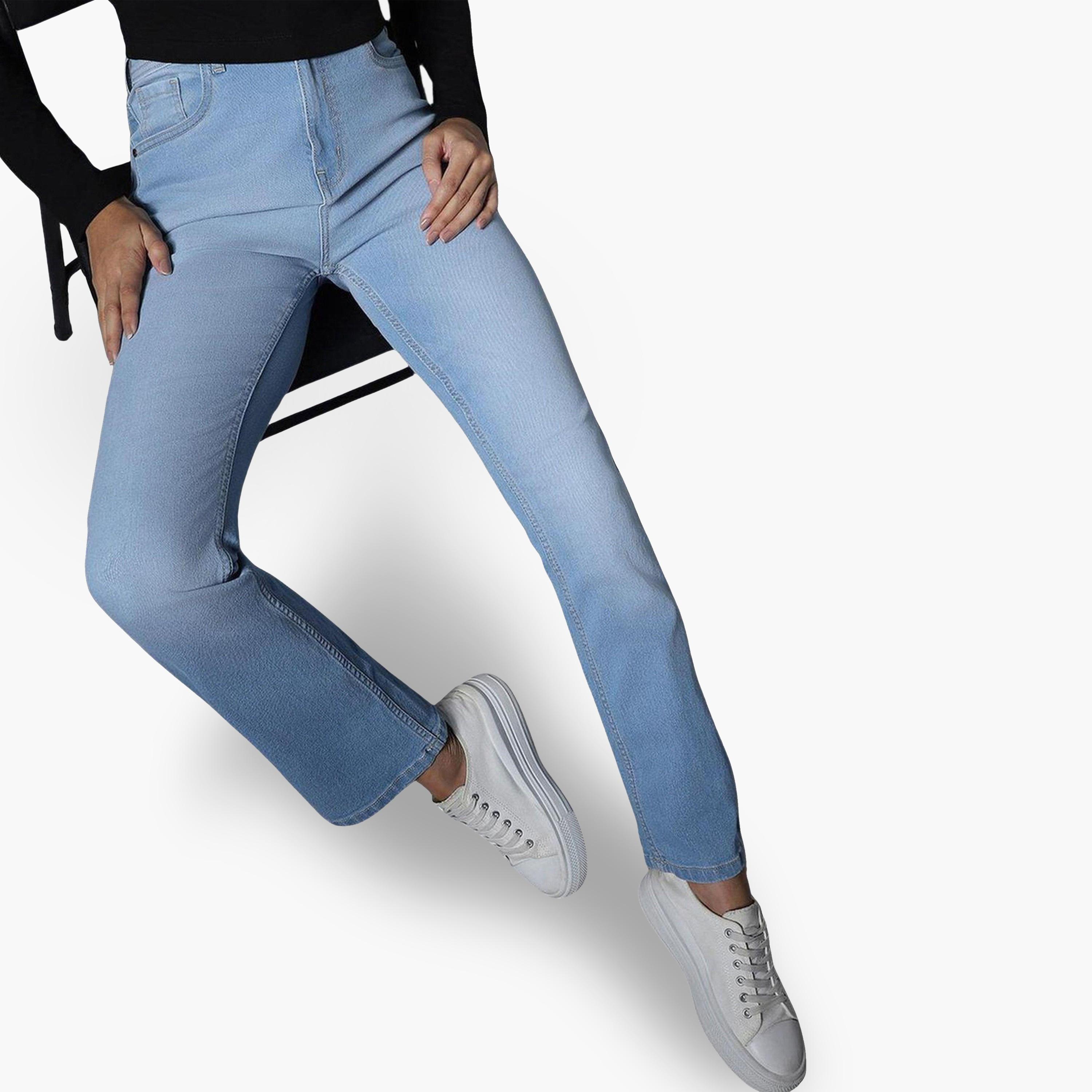 هاي ستار - بنطال جينز نسائي مطاطي قصة بوت كت-women-clothing-bottoms-jeans-image-3
