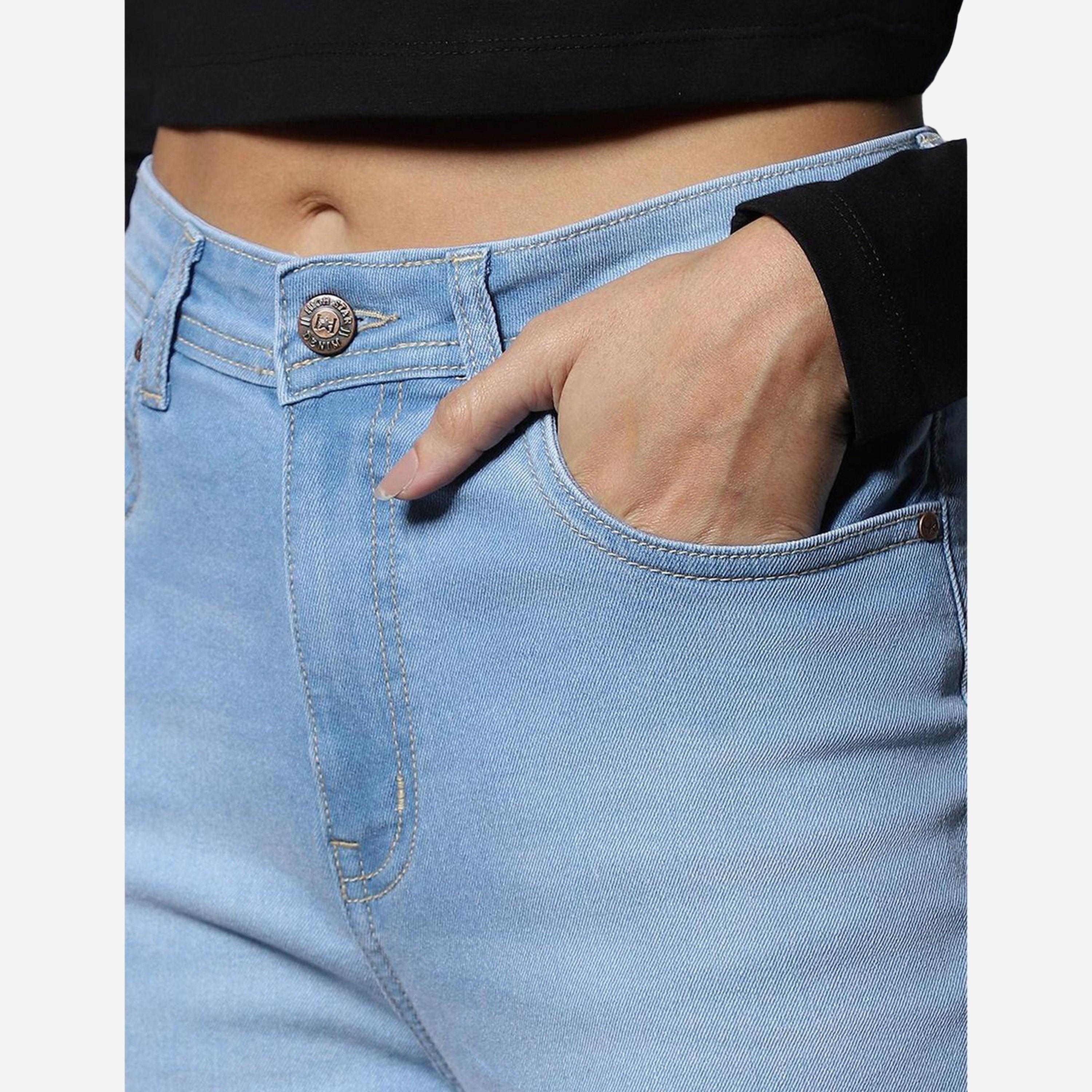 هاي ستار - بنطال جينز نسائي مطاطي قصة بوت كت-women-clothing-bottoms-jeans-image-6