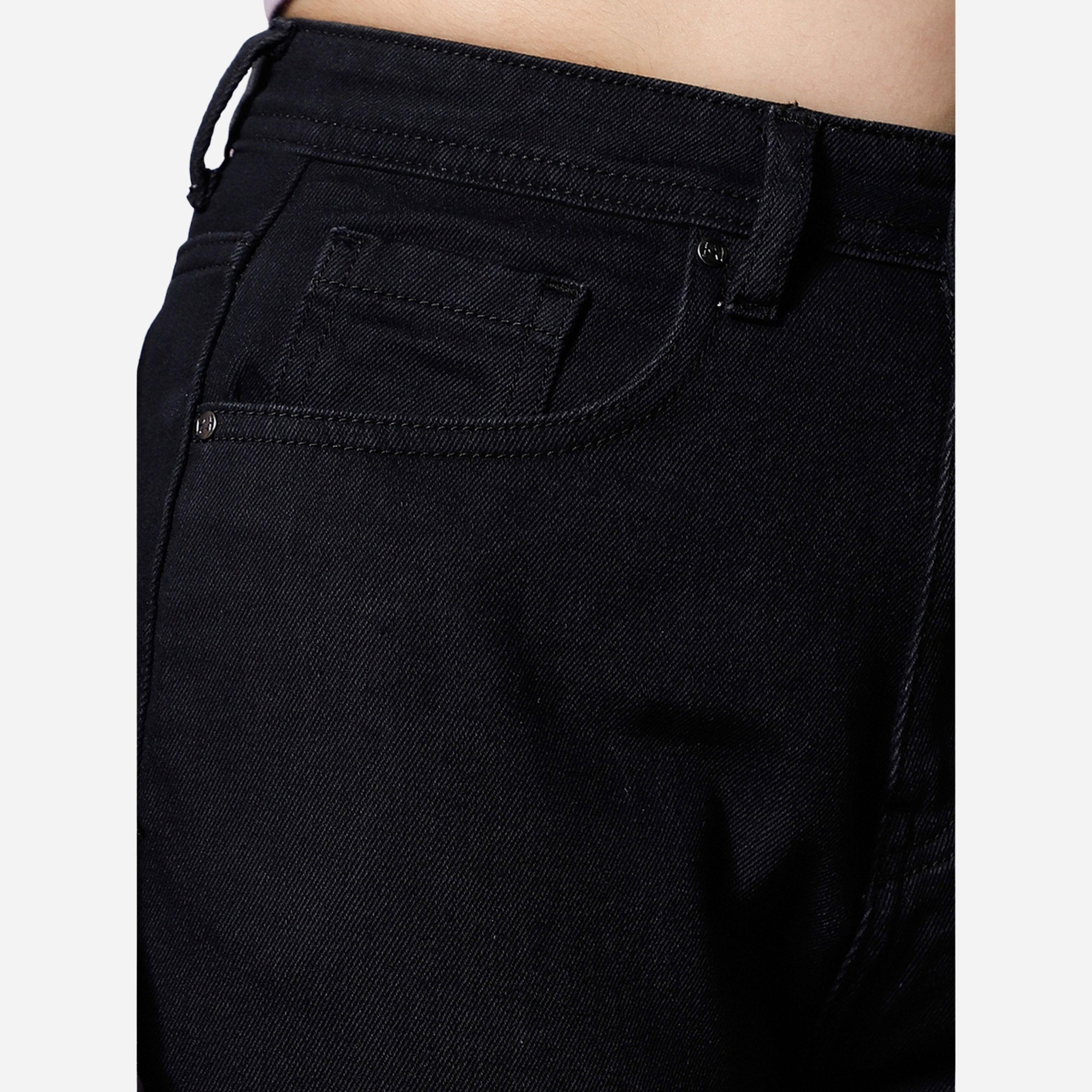 High Star Women Black High-Rise Ripped Knee Jeans-women-clothing-bottoms-jeans-image-3