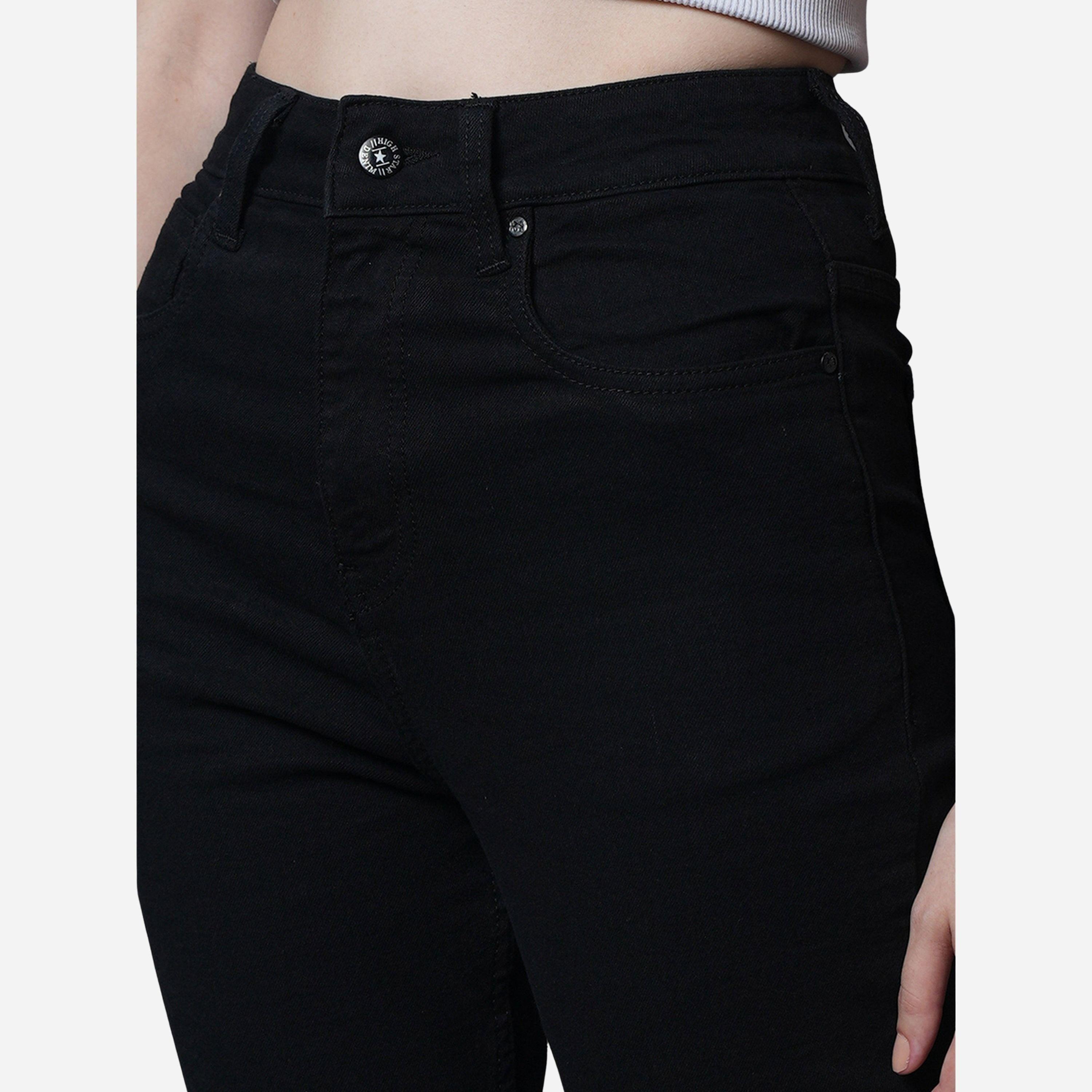هاي ستار - بنطال جينز لون أسود نسائي بخصر عالٍ وقصة مستقيمة-women-clothing-bottoms-jeans-image-5