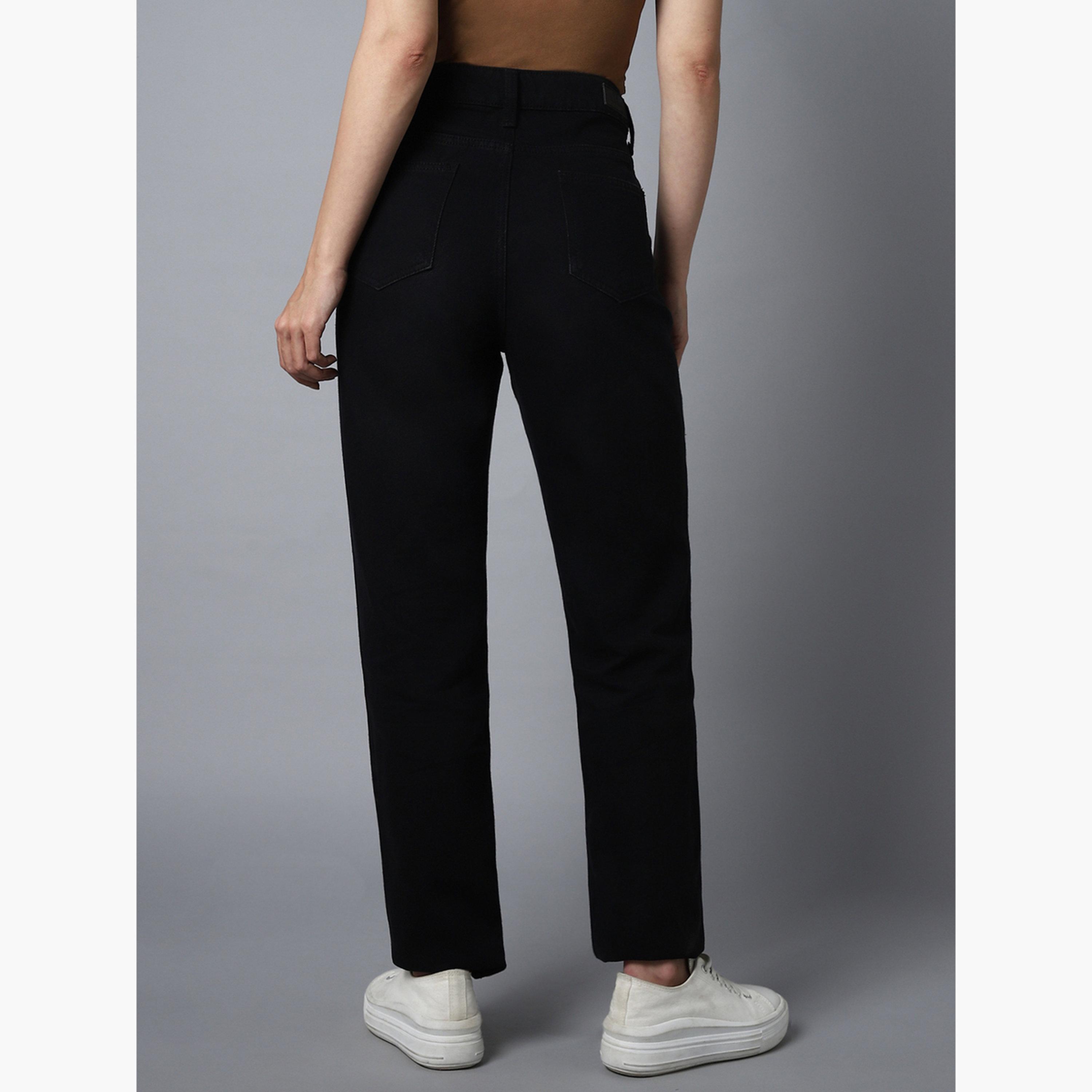 High Star Women Black High Rise Straight Fit Jeans-women-clothing-bottoms-jeans-image-6