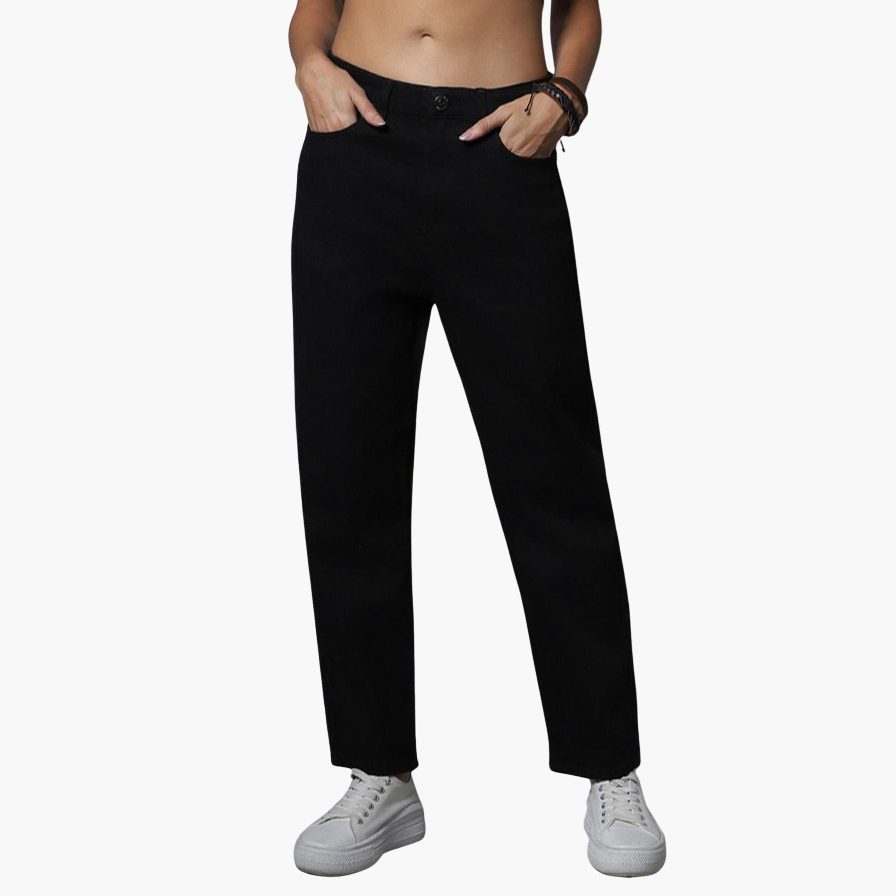 هاي ستار - بنطال جينز مستقيم الخصر-women-clothing-bottoms-jeans-image-1