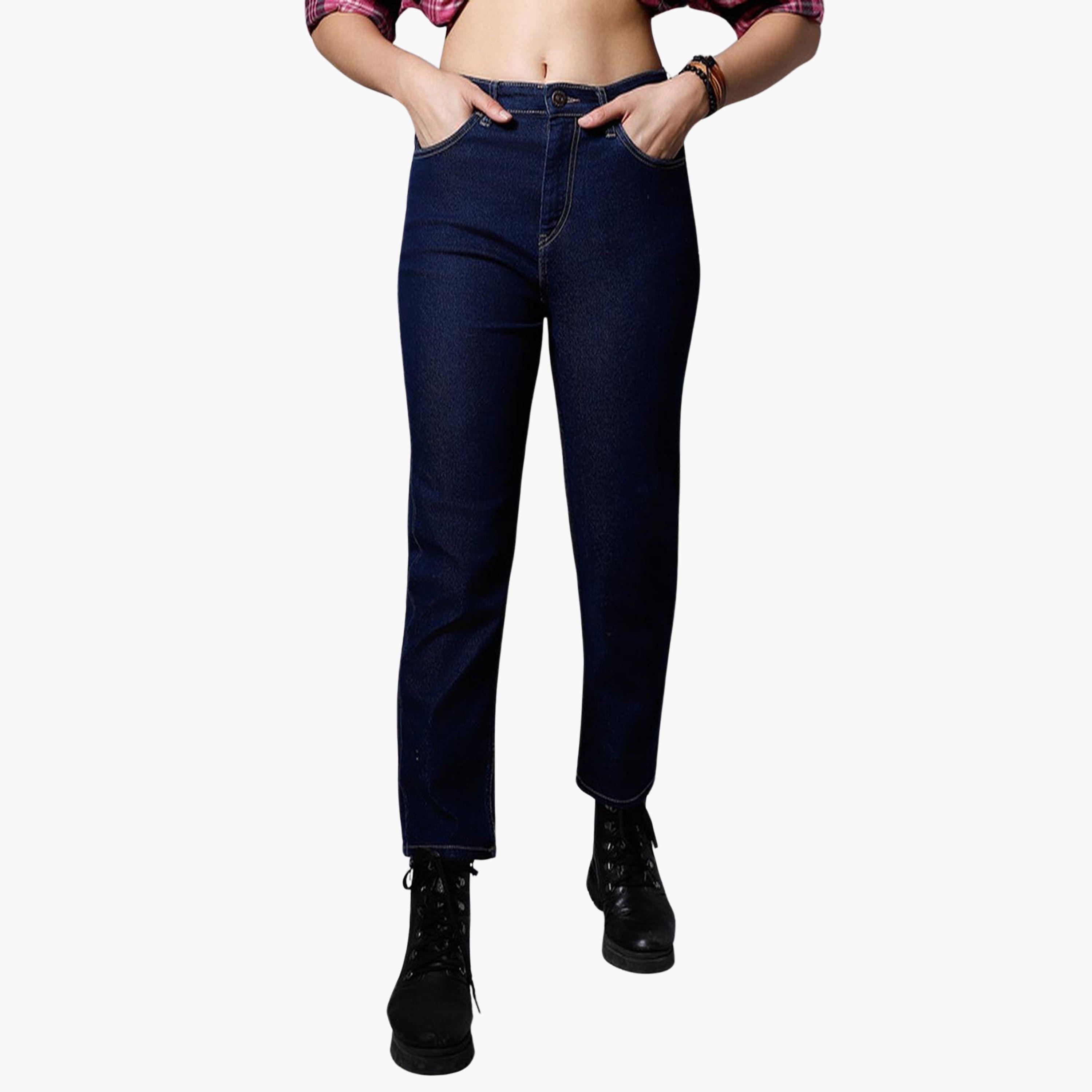 High Star Women High Rise Straight Fit Jeans-women-clothing-bottoms-jeans-image-1