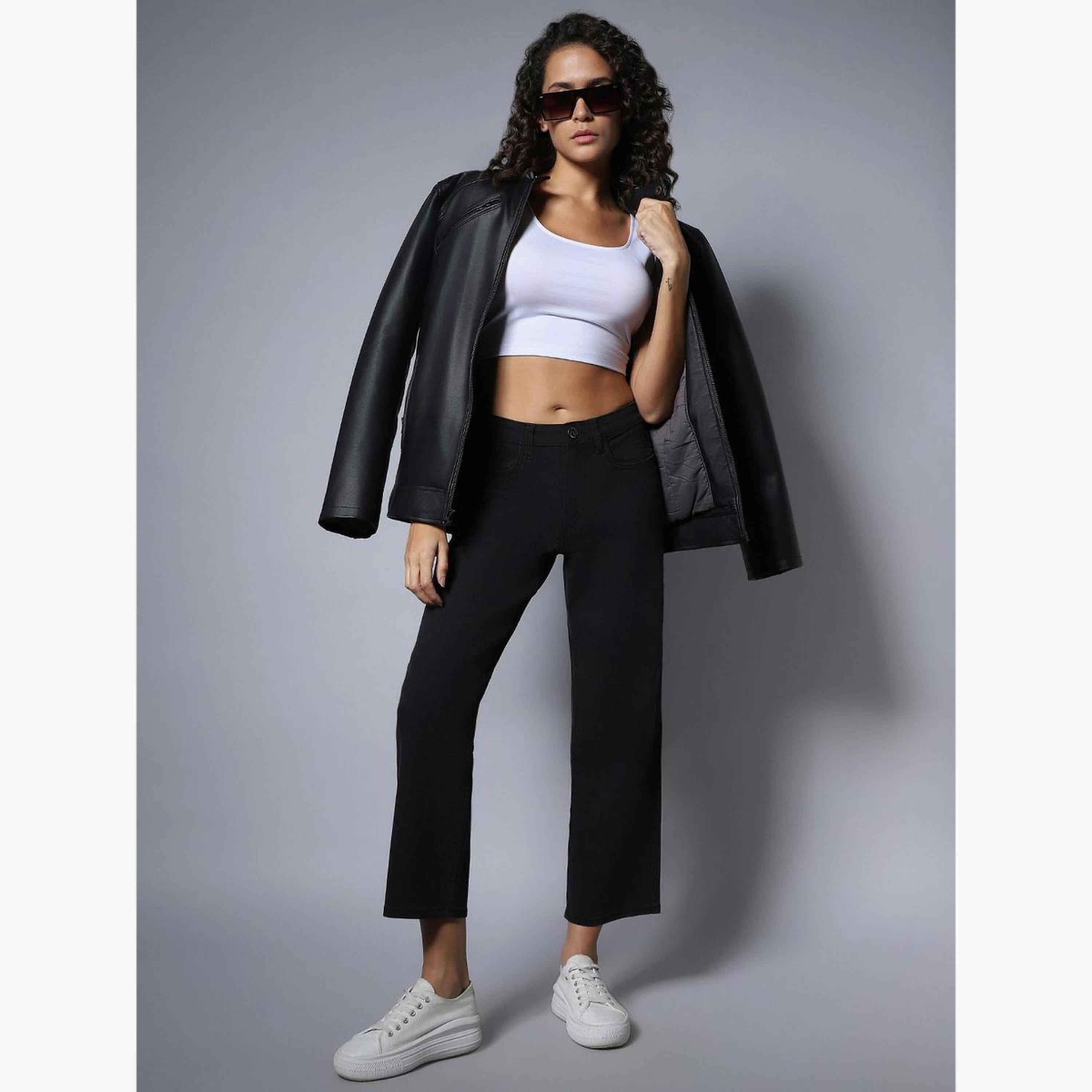 هاي ستار - بنطال جينز نسائي مطاطي ثقيل لون باهت-women-clothing-bottoms-jeans-image-2