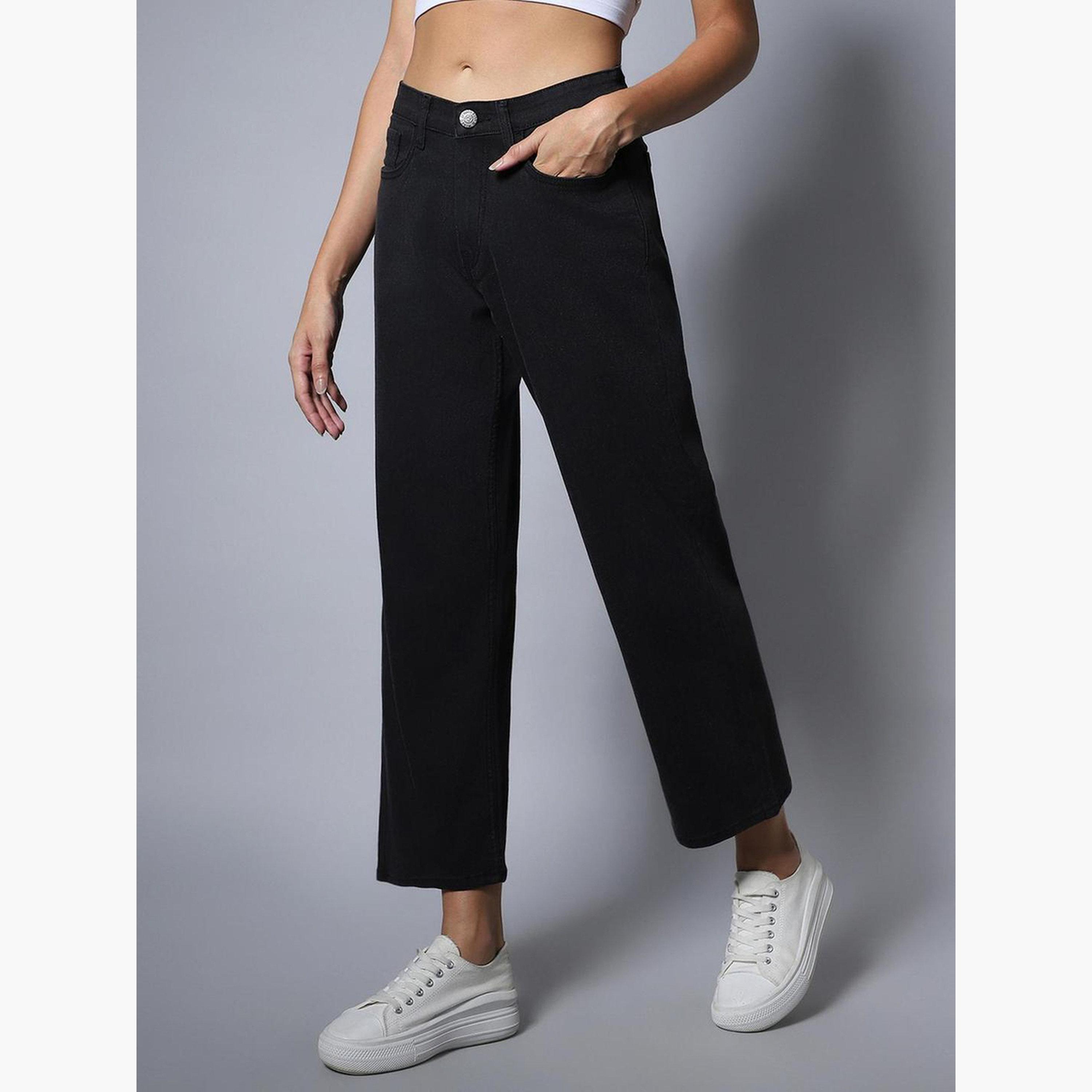 هاي ستار - بنطال جينز نسائي مطاطي ثقيل لون باهت-women-clothing-bottoms-jeans-image-4
