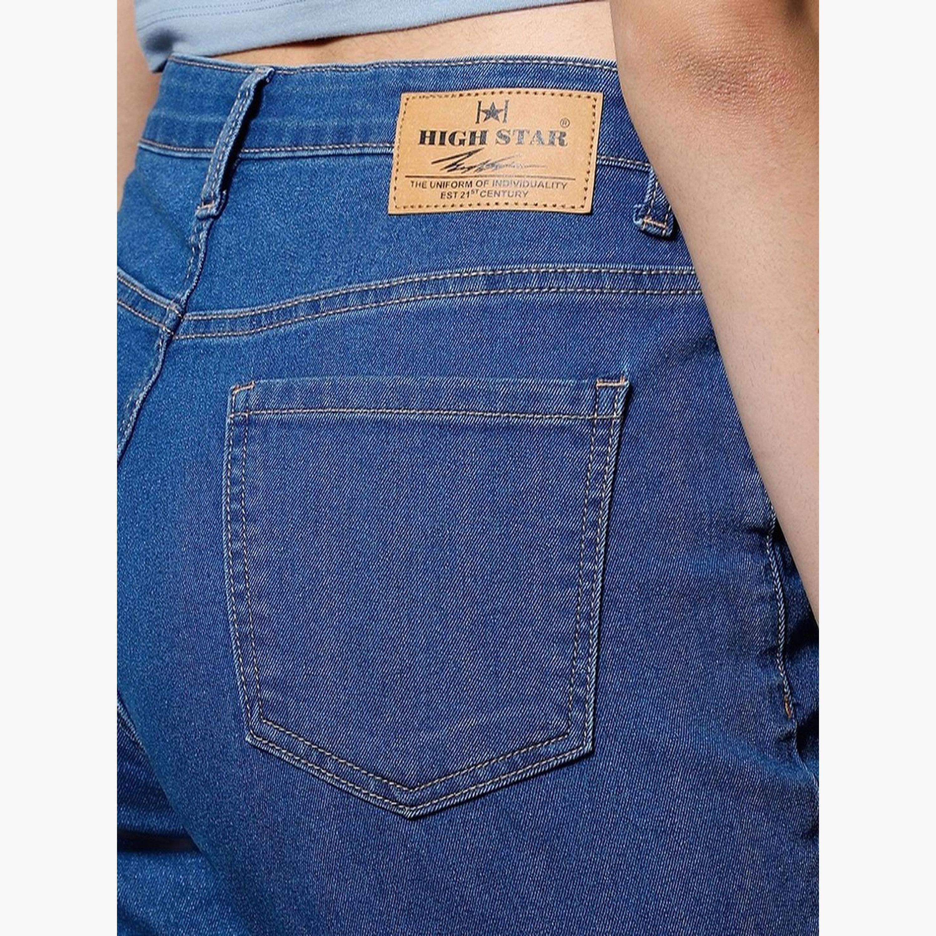 هاي ستار - بنطال جينز مطاطي خفيف الوزن بخصر مرتفع-women-clothing-bottoms-jeans-image-6