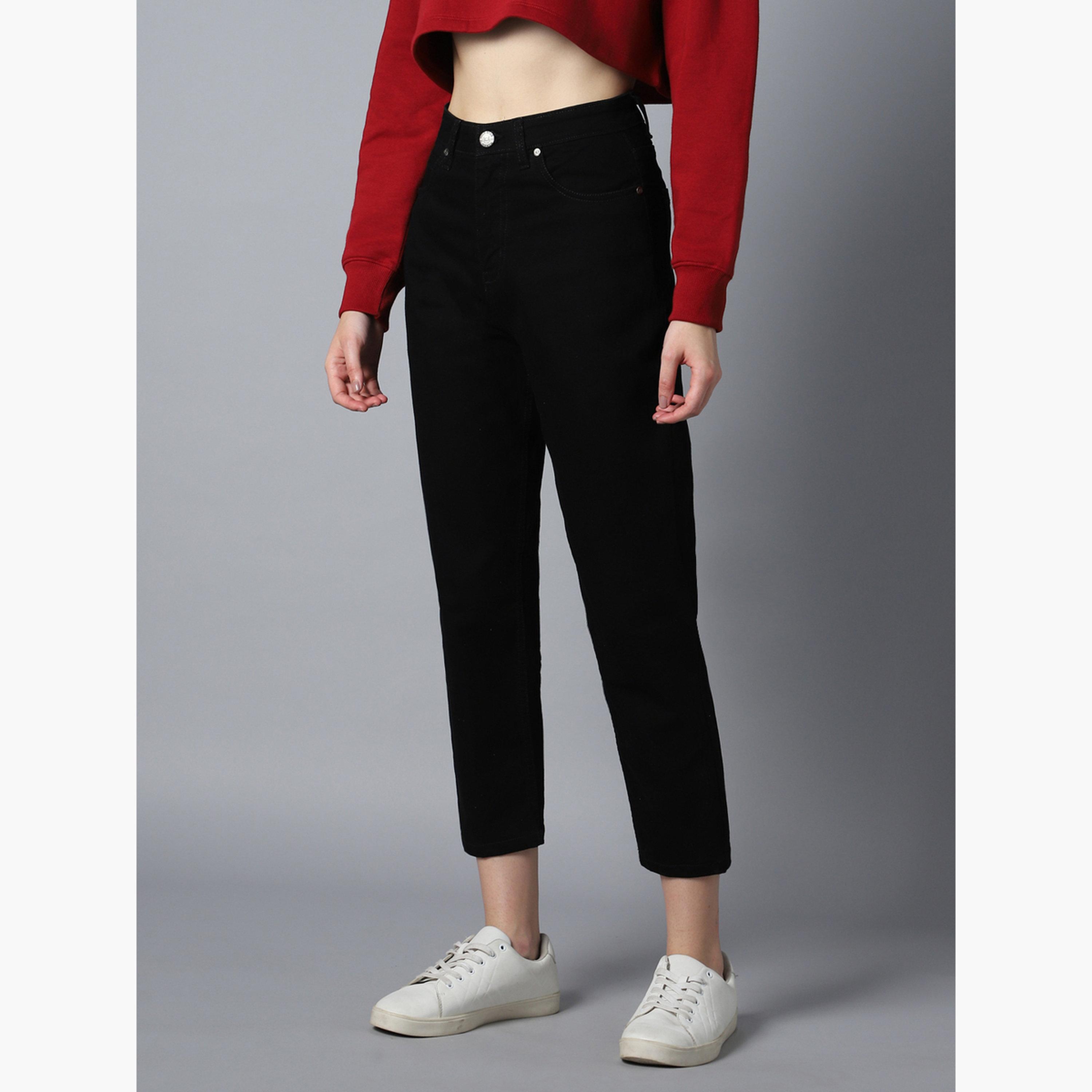 هاي ستار - بنطال جينز قصير مطاطي ذو مظهر أنيق وخصر مرتفع-women-clothing-bottoms-jeans-image-3