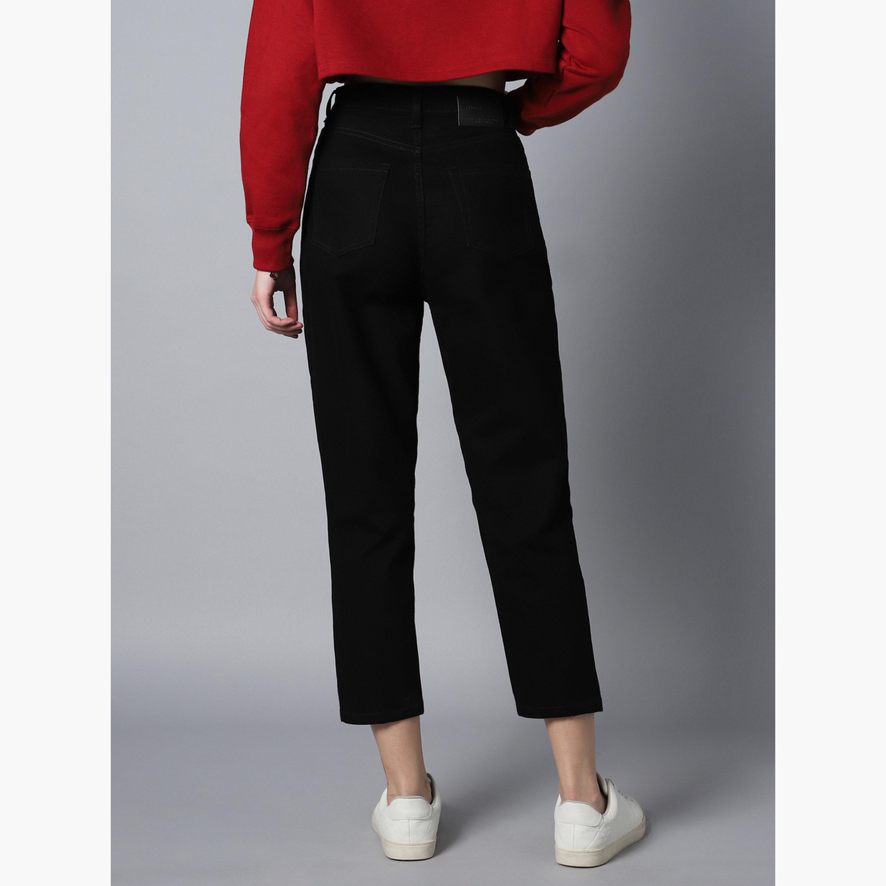 هاي ستار - بنطال جينز قصير مطاطي ذو مظهر أنيق وخصر مرتفع-women-clothing-bottoms-jeans-image-4