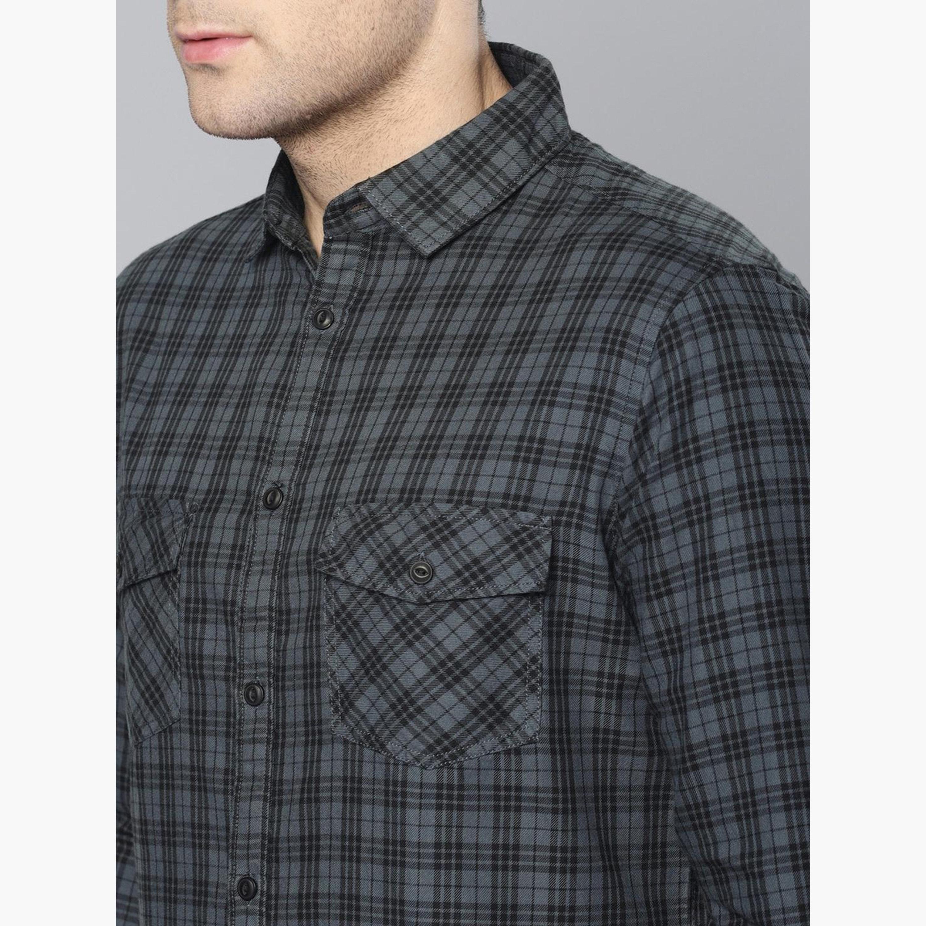 دينيس لينغو - قميص رجالي كاجوال منقوش تصميم نحيف-men-clothing-shirts-image-3