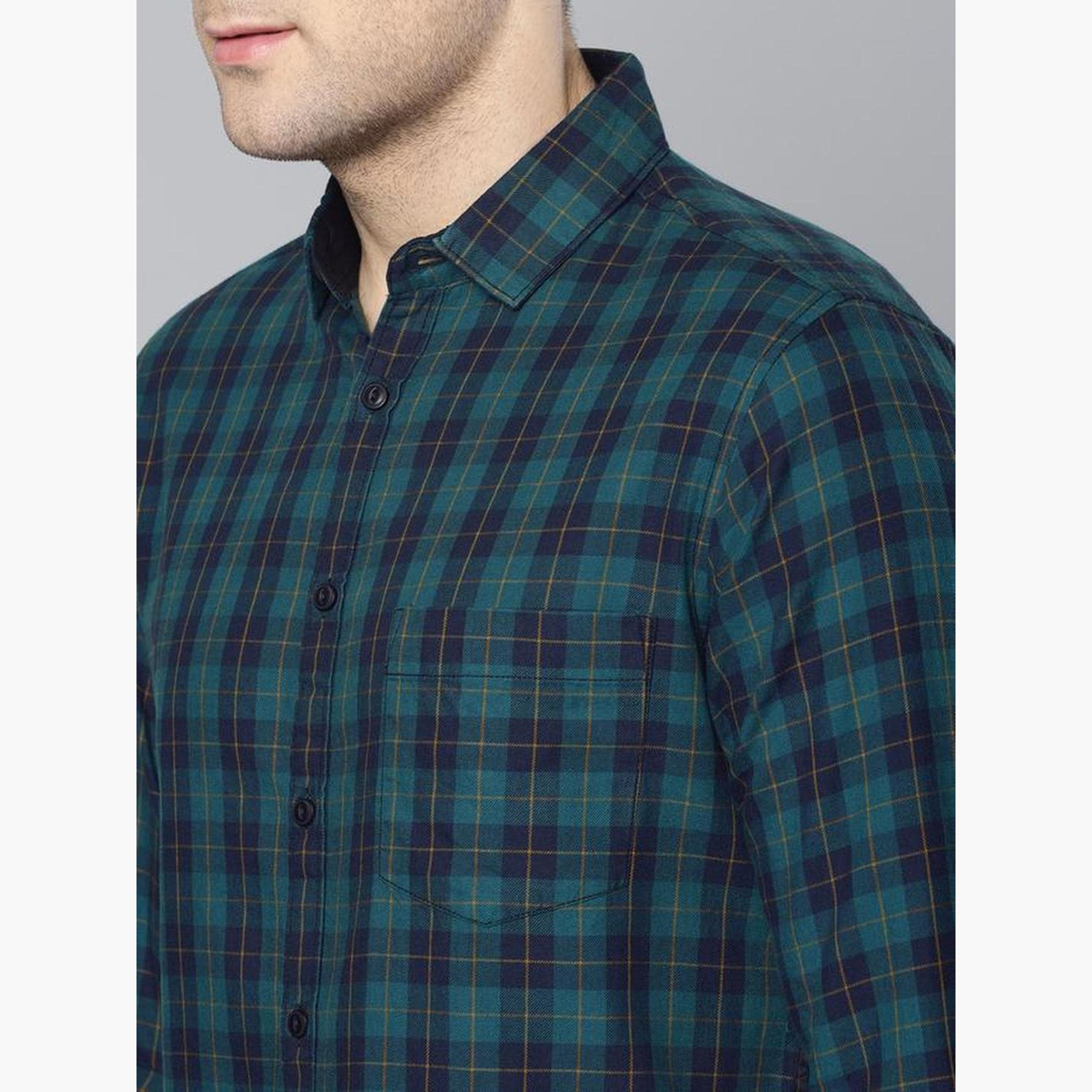 Dennis Lingo Men Slim Fit Checked Casual Shirt-men-clothing-shirts-image-4