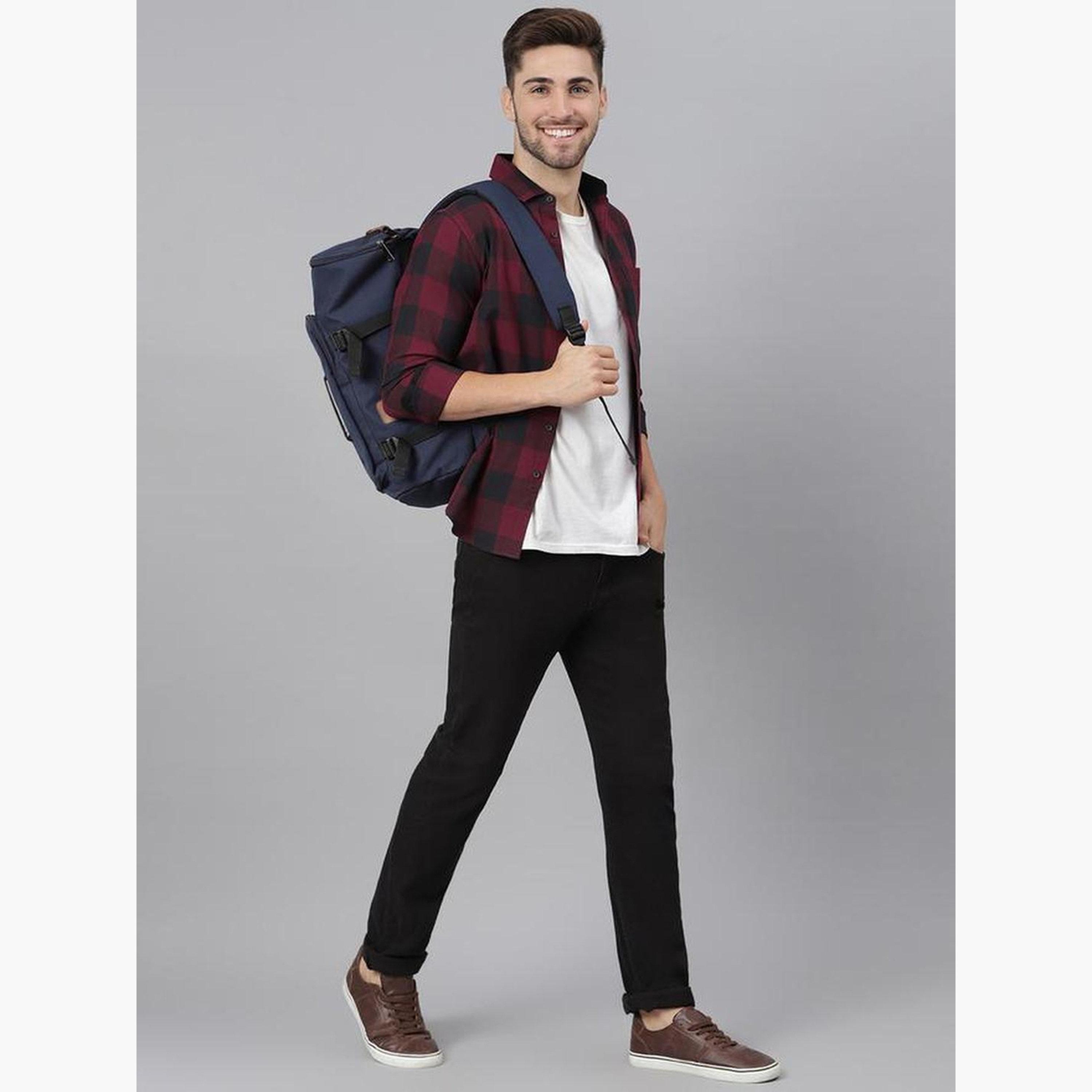 Dennis Lingo Men Maroon Slim Fit Checked Casual Shirt-men-clothing-shirts-image-4