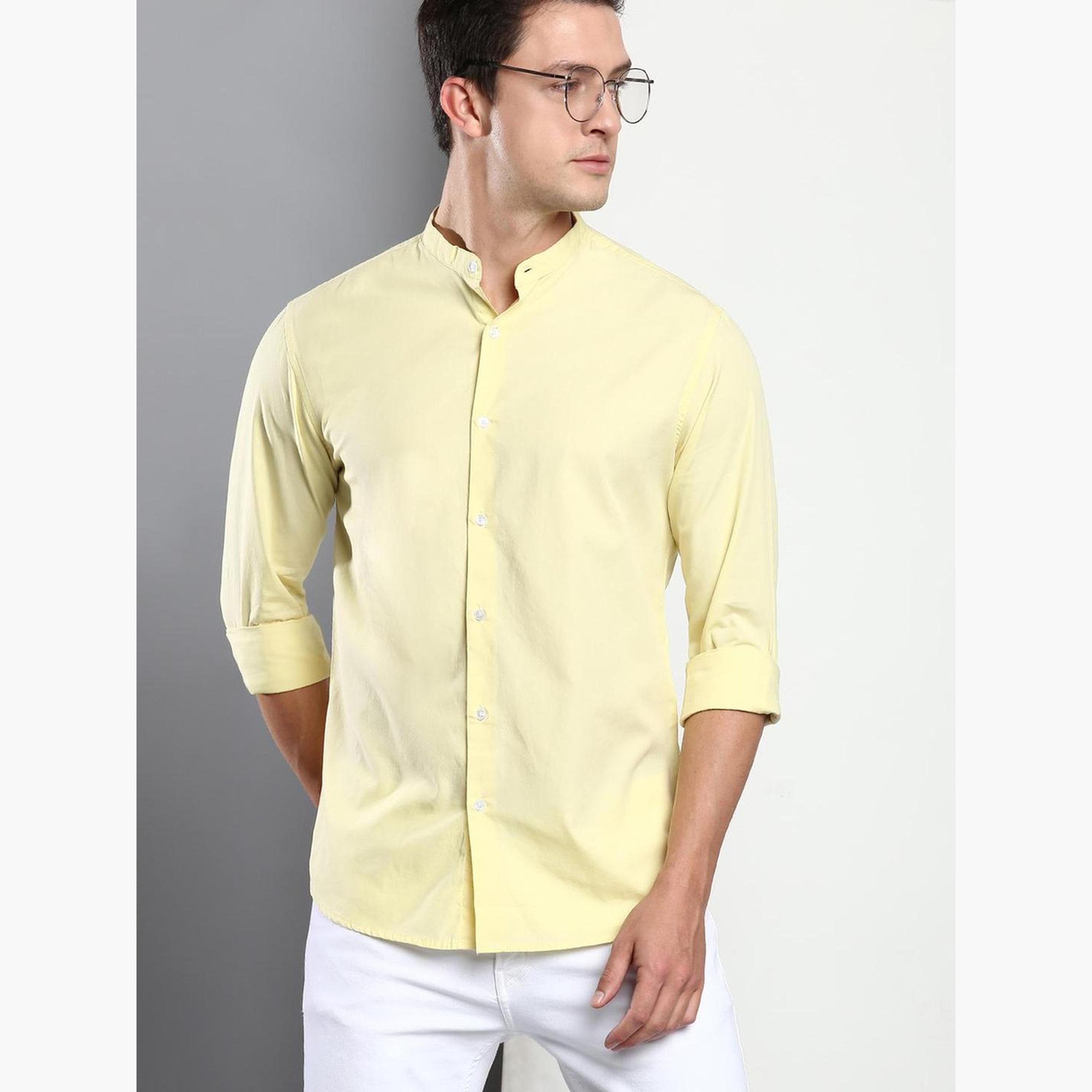 دينيس لينغو - قميص رجالي أصفر مريح بقصّة سليم كاجوال-men-clothing-shirts-image-6