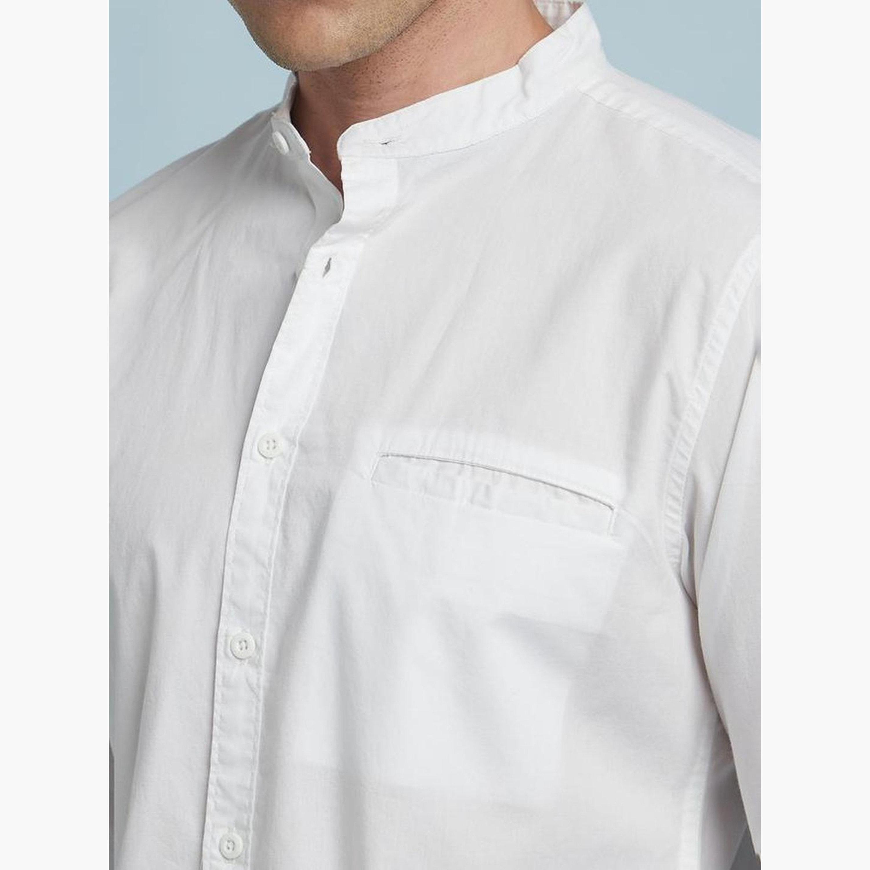 دينيس لينغو - قميص رجالي أبيض مريح بقصّة سليم كاجوال-men-clothing-shirts-image-5