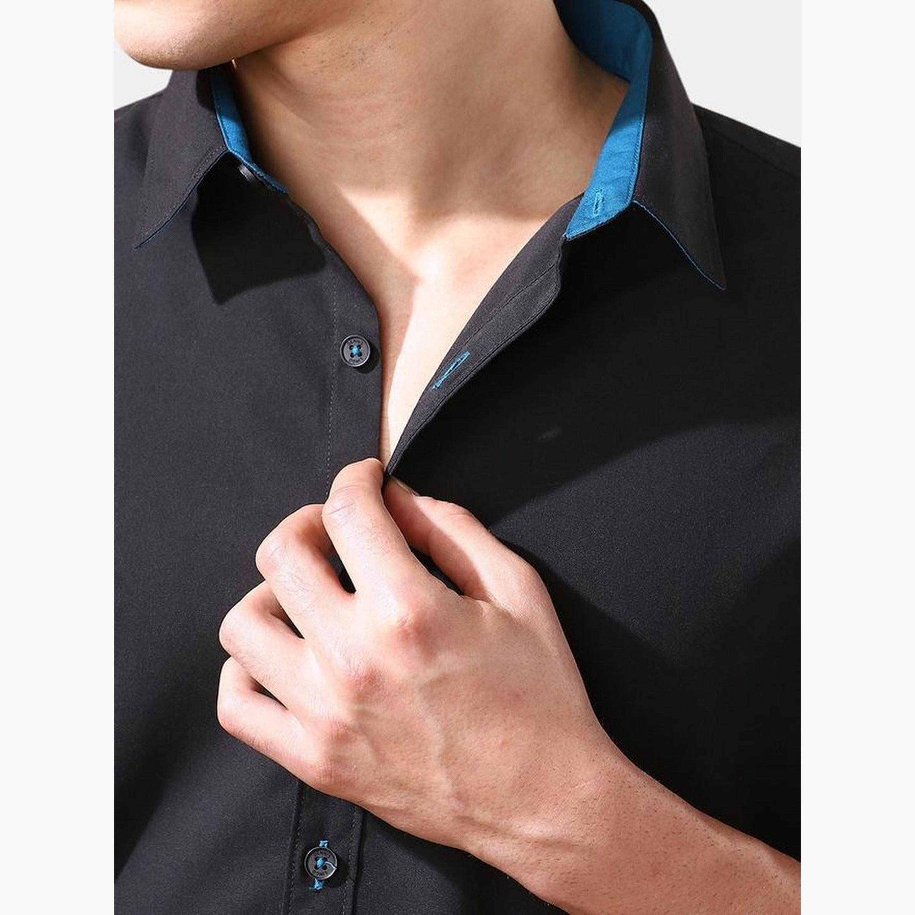 Dennis Lingo Men Solid Spread Collar Casual Shirt-men-clothing-shirts-image-4