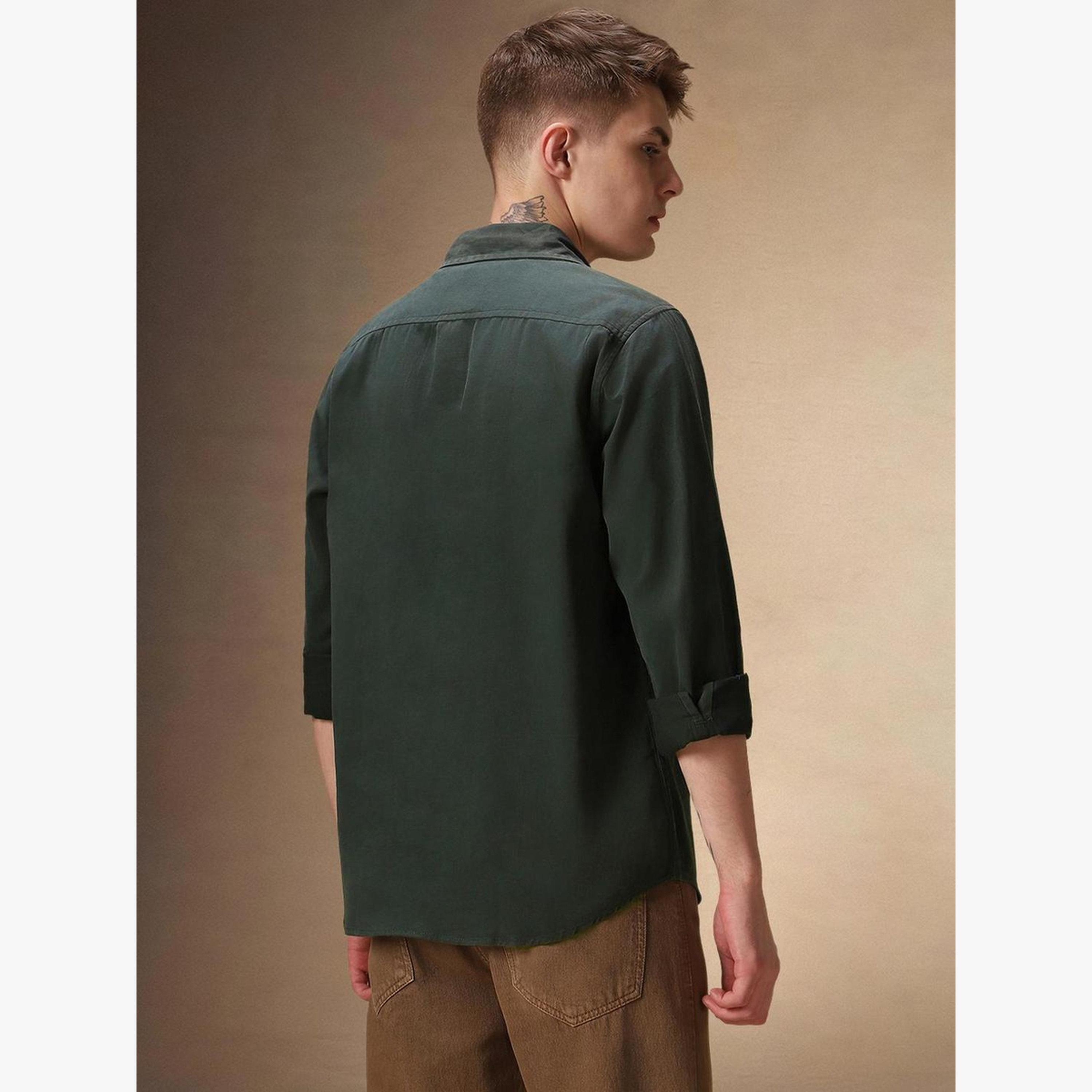 قميص قطن بياقة كلاسيكية بقصة مريحة-men-clothing-shirts-image-3