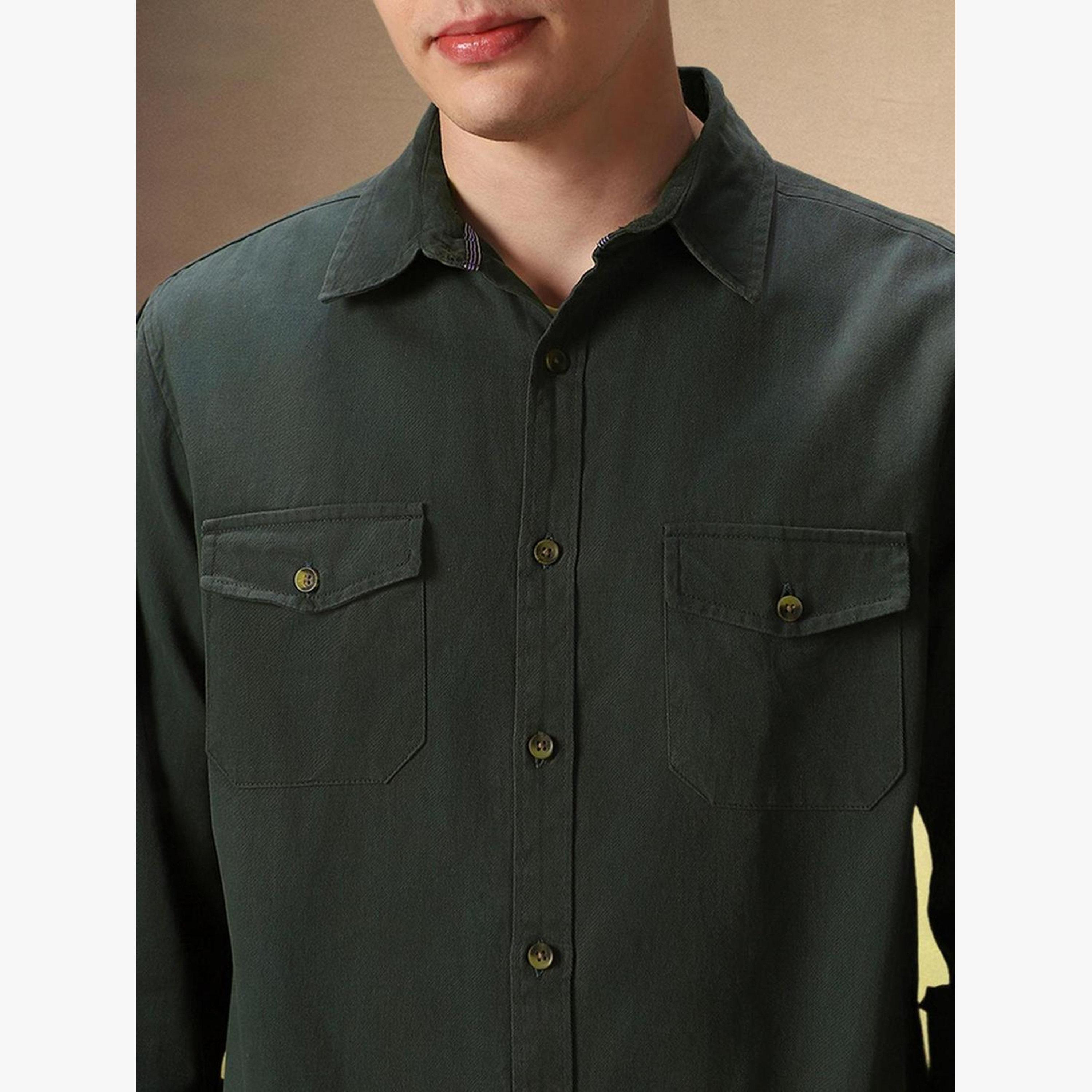 Dennis Lingo Men Spread Collar Cotton Relaxed Fit Shirt-men-clothing-shirts-image-4