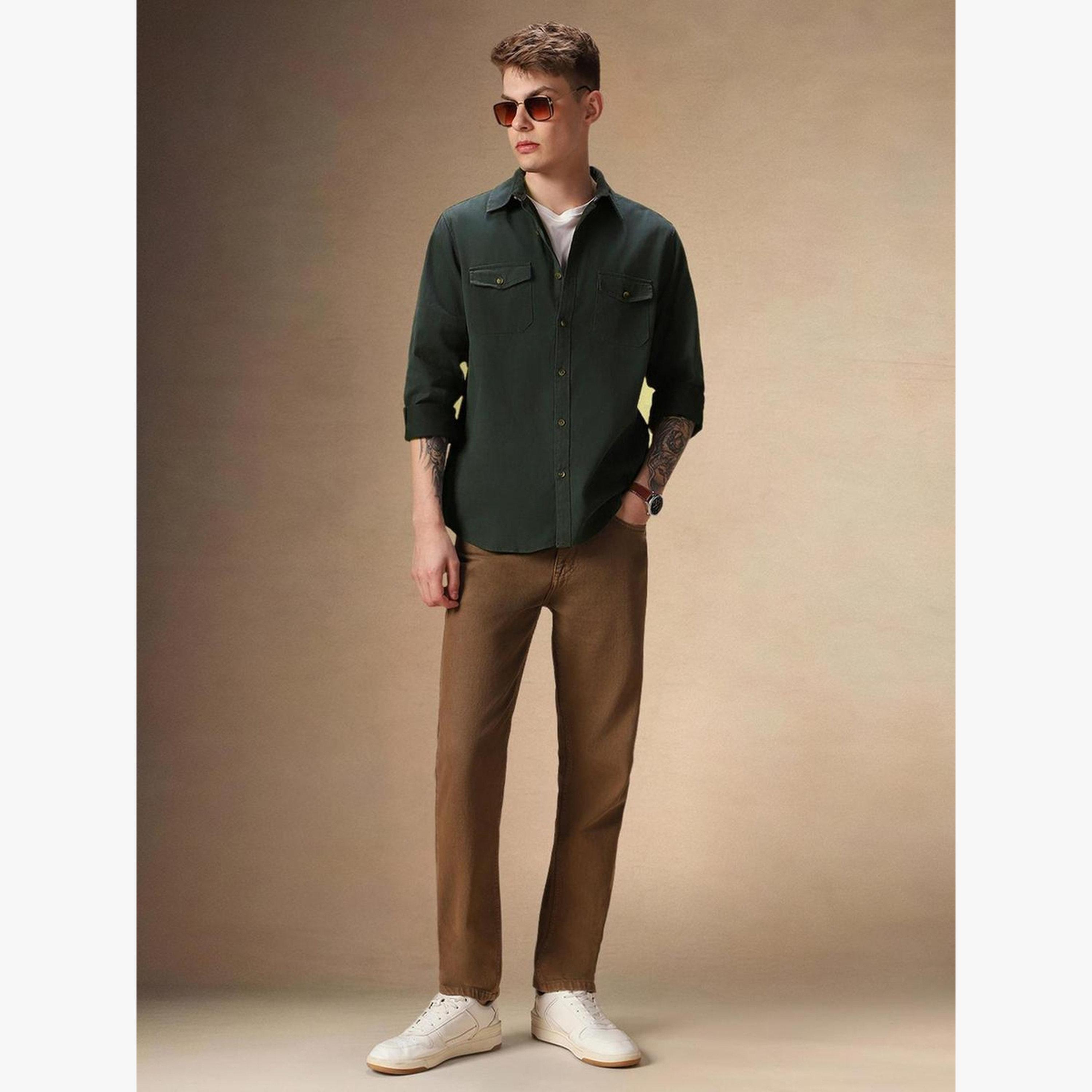 Dennis Lingo Men Spread Collar Cotton Relaxed Fit Shirt-men-clothing-shirts-image-5