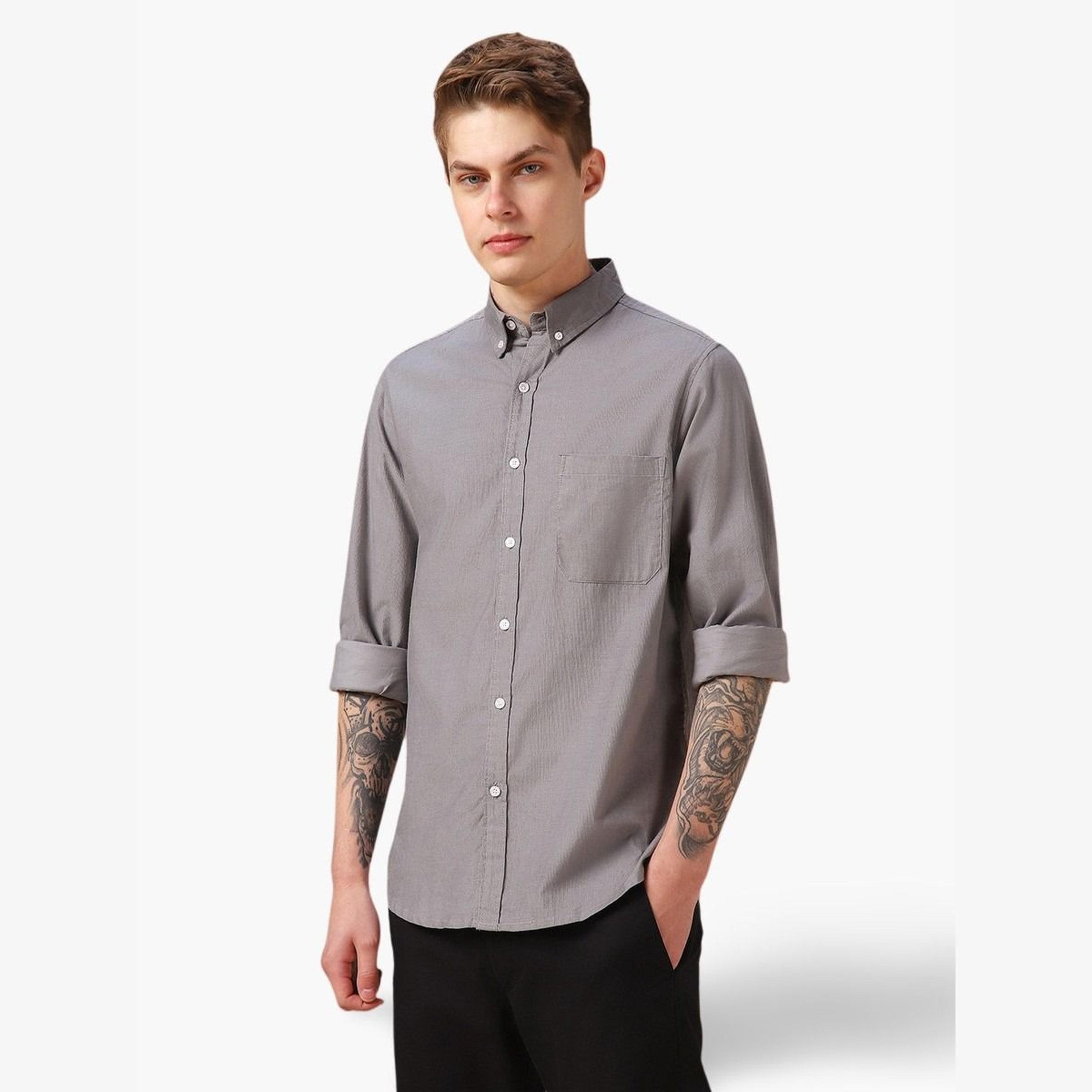 Dennis Lingo Men Button-Down Collar Relaxed Fit Casual Shirt-men-clothing-shirts-image-1