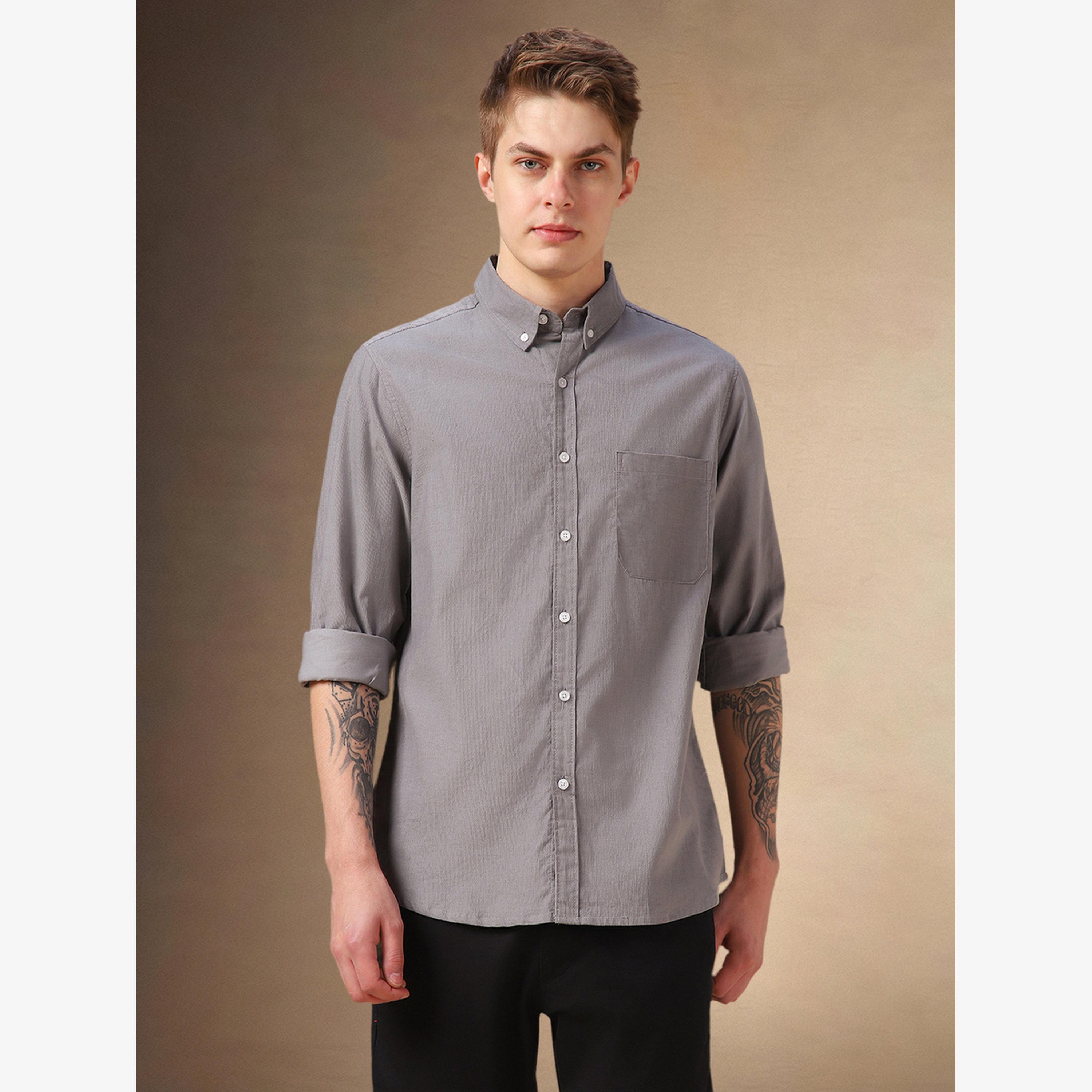 Dennis Lingo Men Button-Down Collar Relaxed Fit Casual Shirt-men-clothing-shirts-image-2