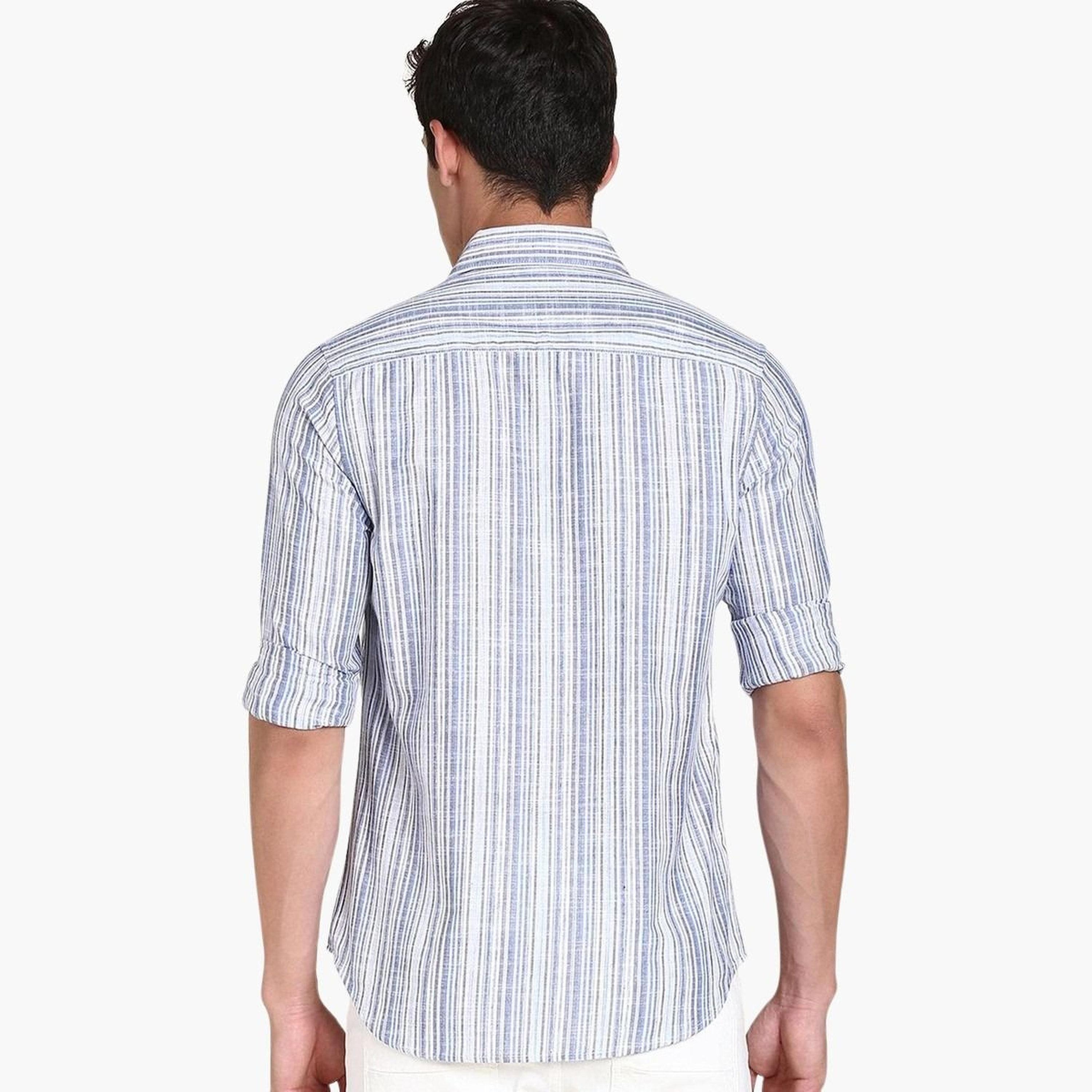 Dennis Lingo Men Striped Slim Fit Cotton Casual Shirt-men-clothing-shirts-image-4