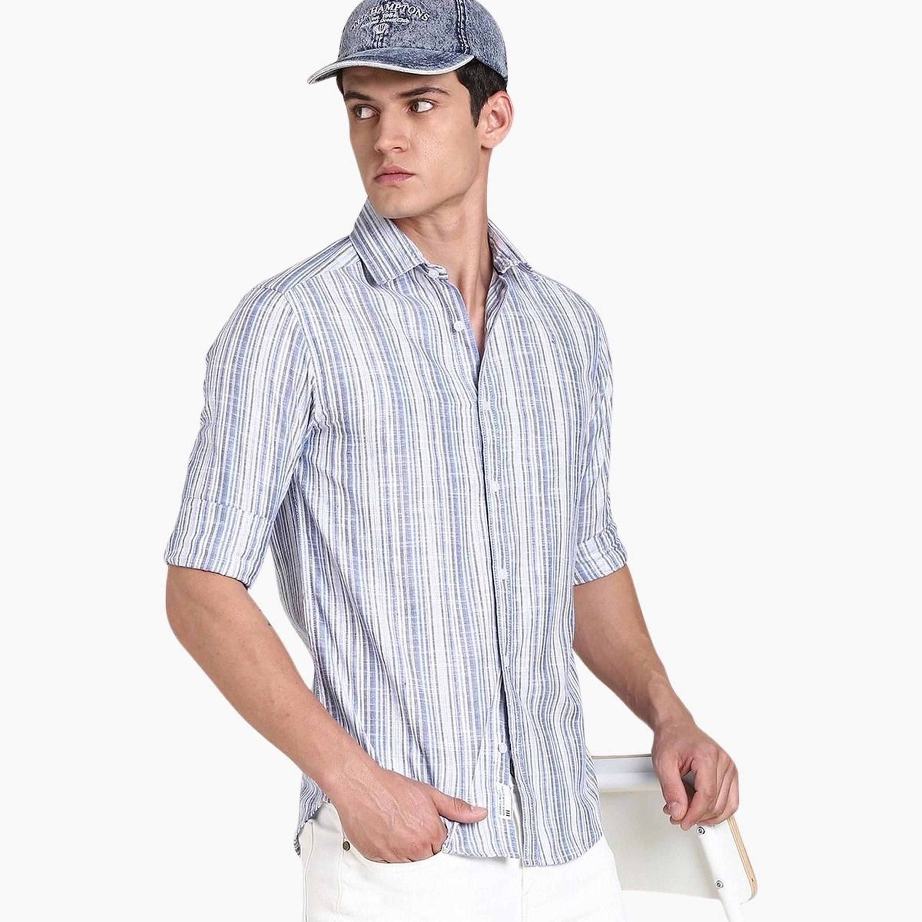 Dennis Lingo Men Striped Slim Fit Cotton Casual Shirt-men-clothing-shirts-image-5