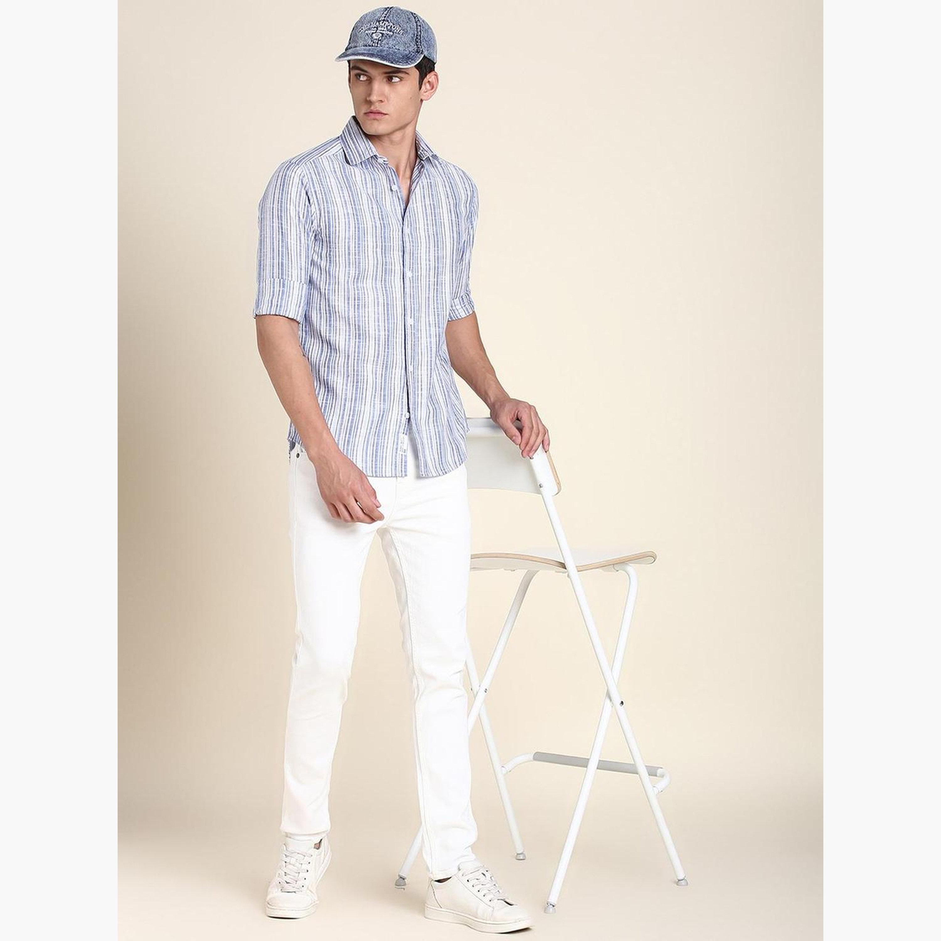 Dennis Lingo Men Striped Slim Fit Cotton Casual Shirt-men-clothing-shirts-image-6