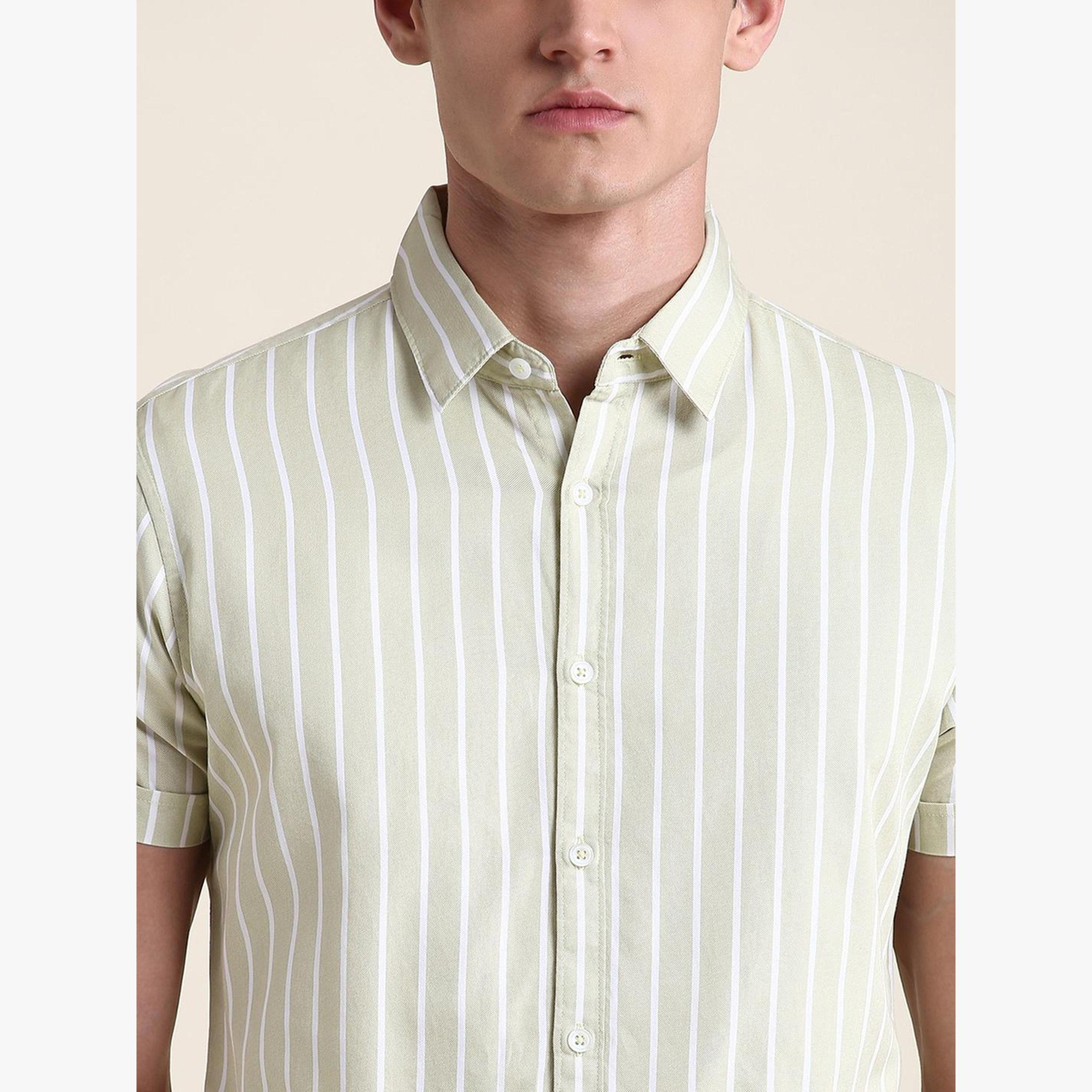 Dennis Lingo Men Striped Slim Fit Pure Cotton Shirt-men-clothing-shirts-image-3