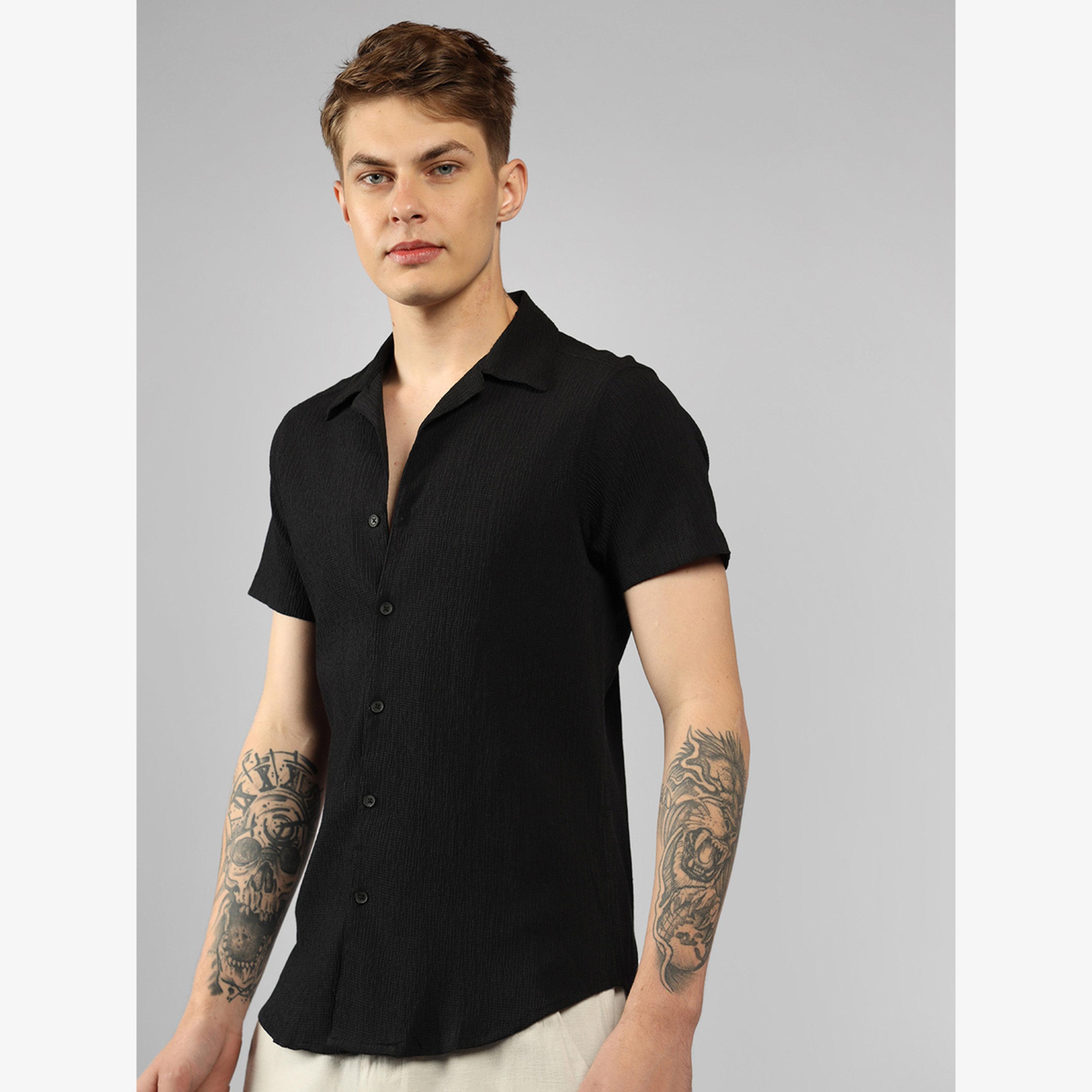 Dennis Lingo Men Slim Fit Cuban Collar Casual Shirt-men-clothing-shirts-image-4