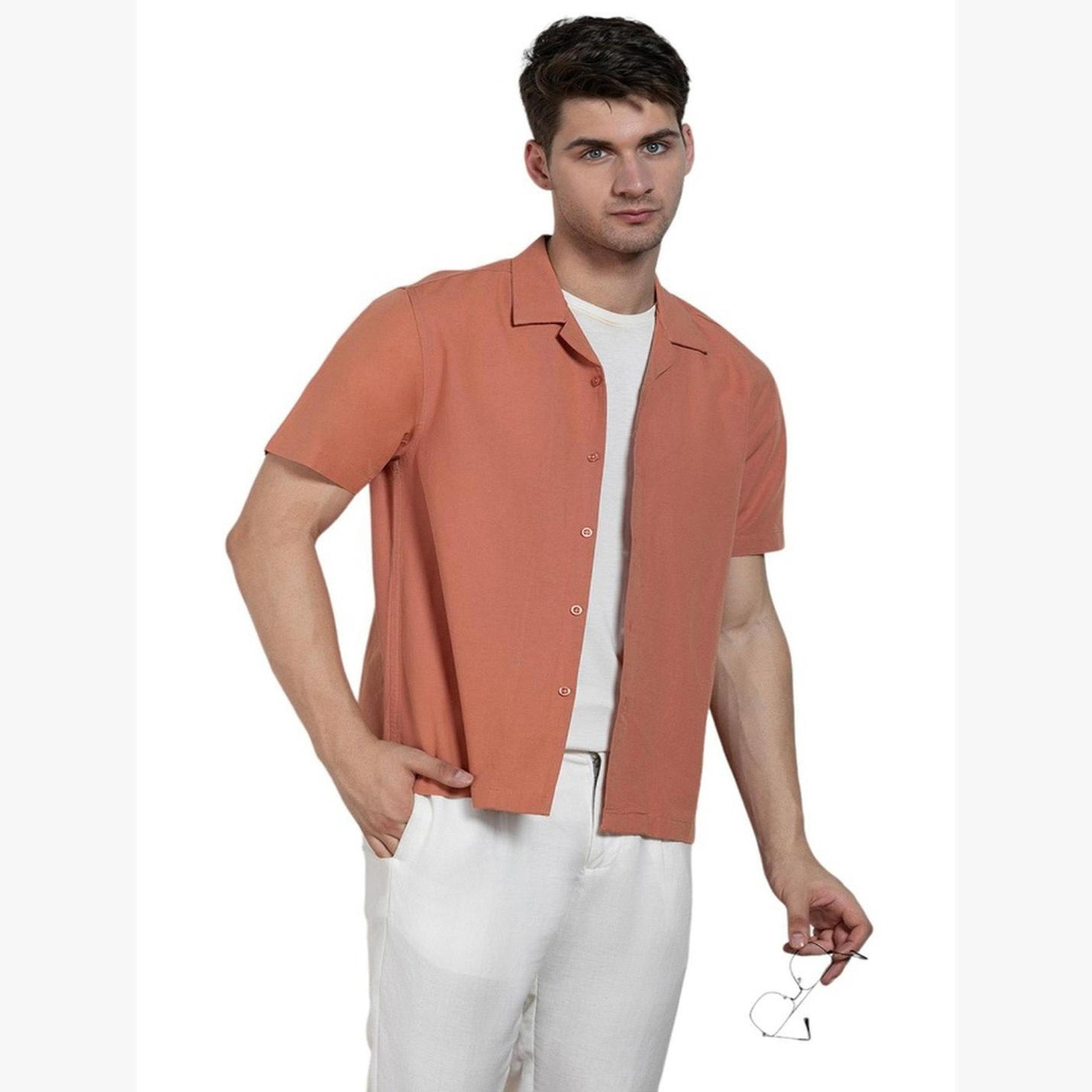 قميص قطن بياقة كوبان بقصة مريحة-men-clothing-shirts-image-1
