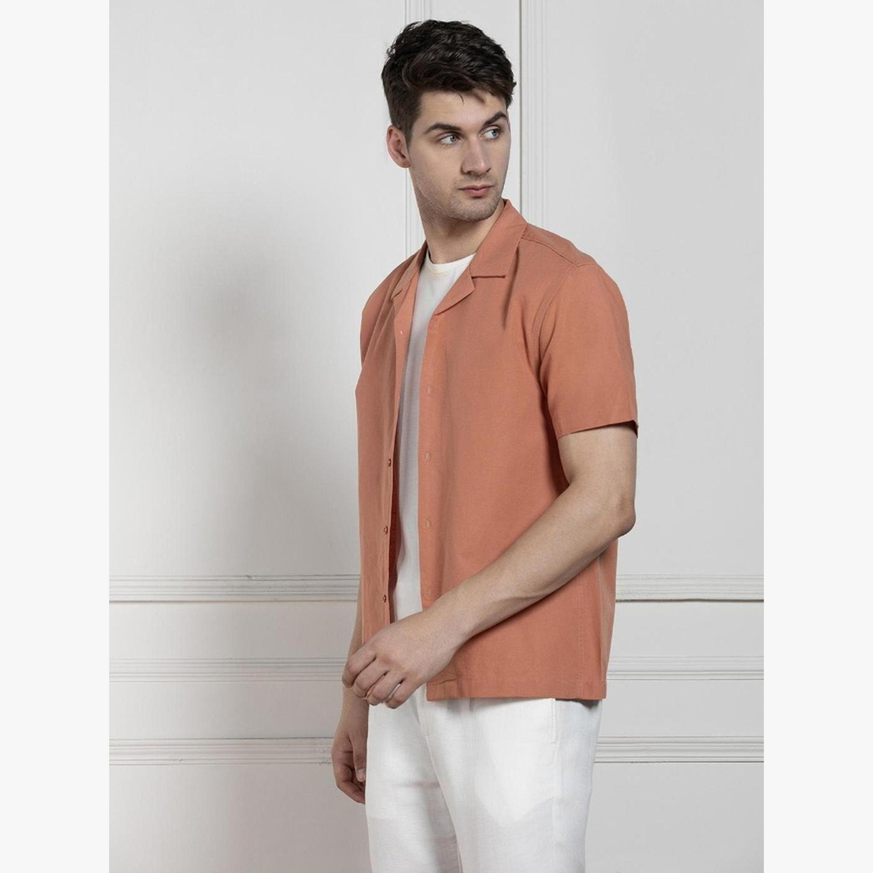 قميص قطن بياقة كوبان بقصة مريحة-men-clothing-shirts-image-3