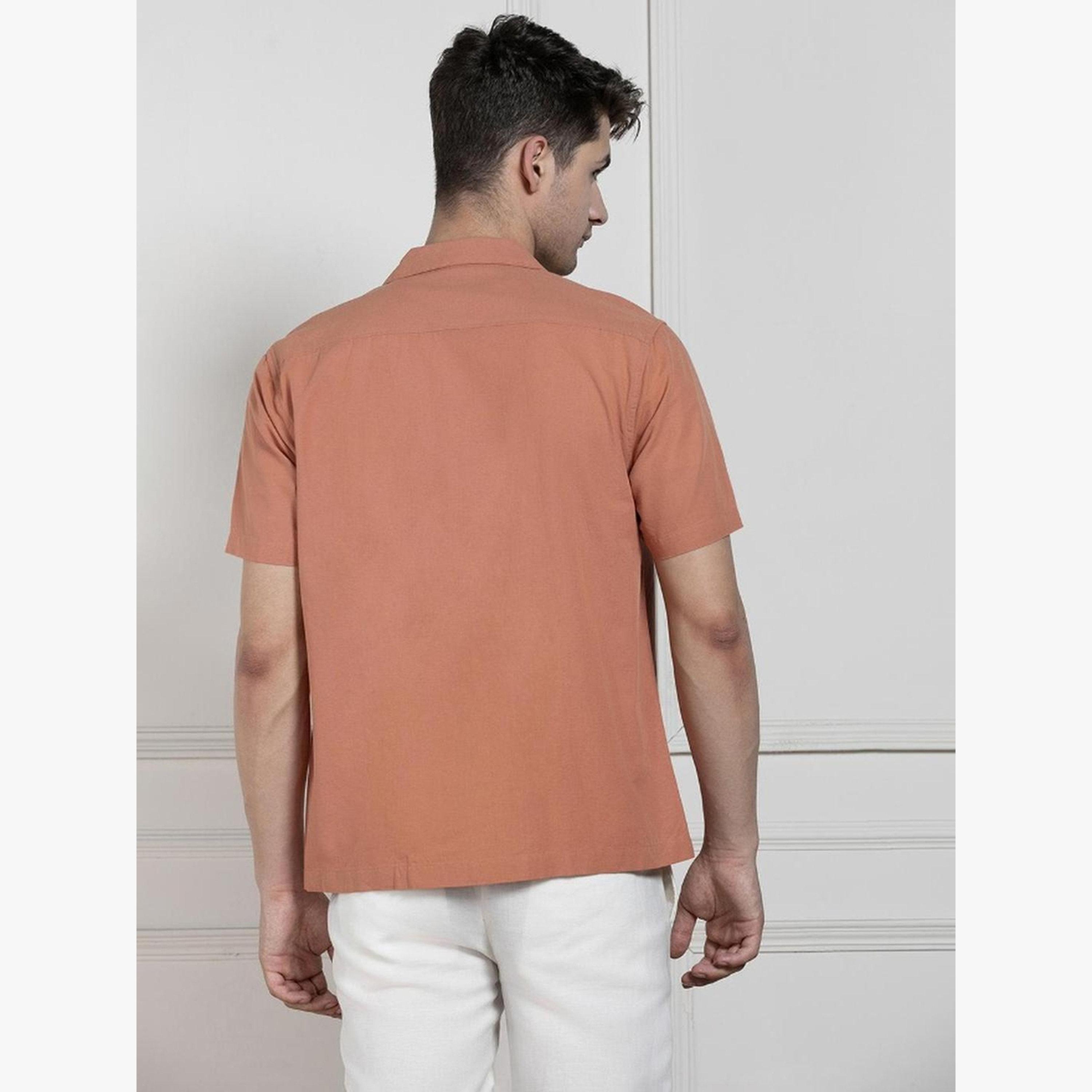 Dennis Lingo Men Cuban Collar Cotton Relaxed Fit Shirt-men-clothing-shirts-image-5