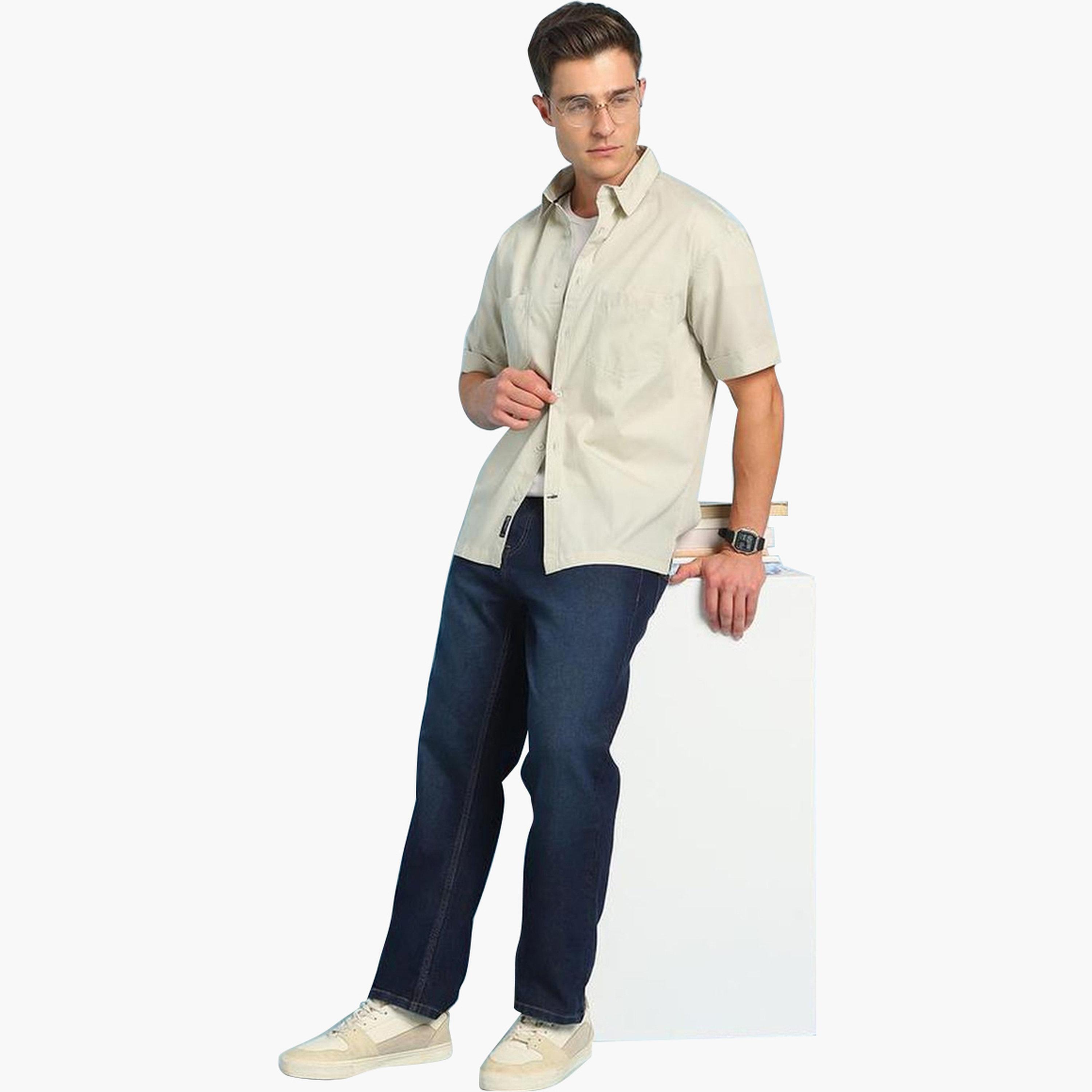 دينيس لينغو - قميص كاجوال من القطن المتين بقصّة مريحة للرجال-men-clothing-shirts-image-2