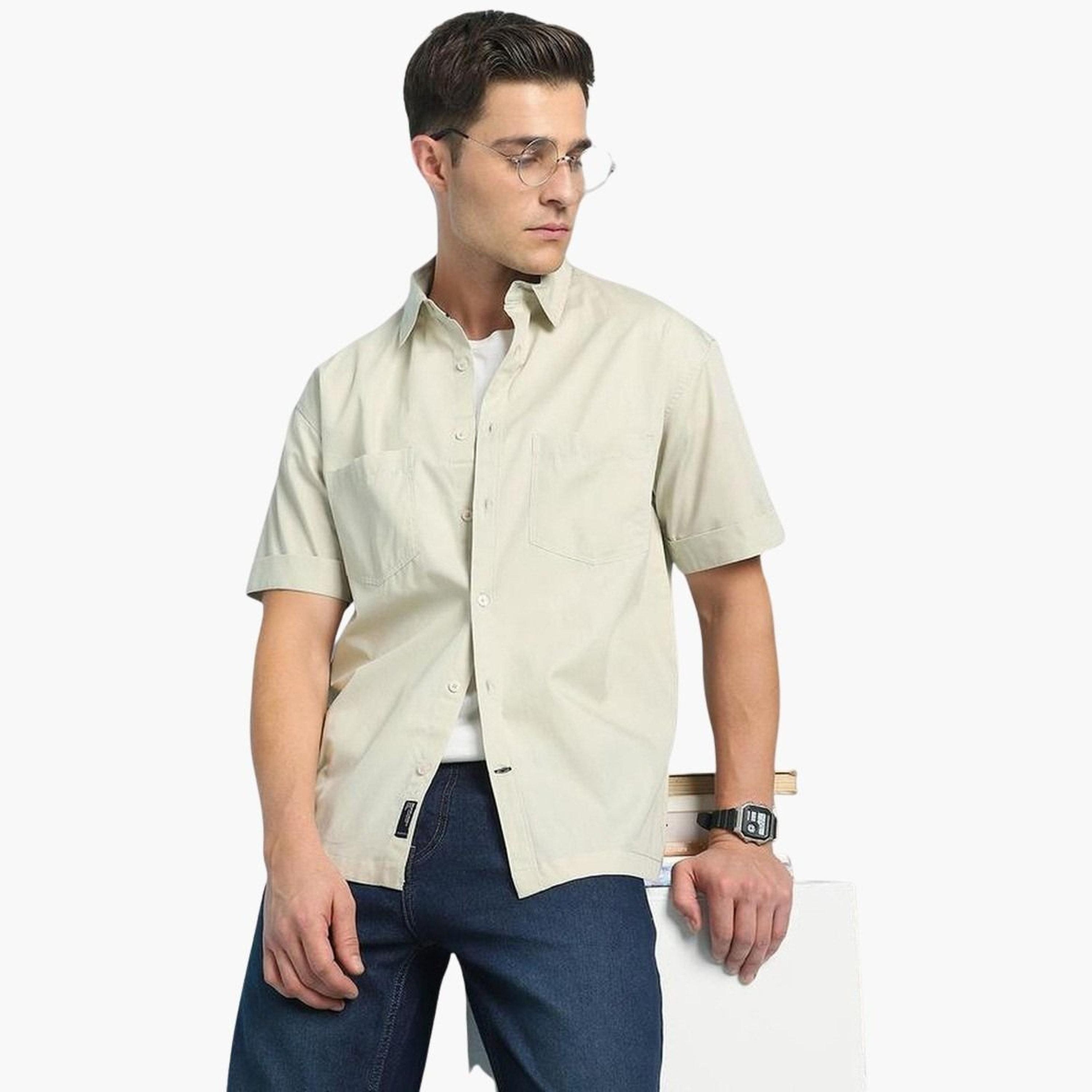 دينيس لينغو - قميص كاجوال من القطن المتين بقصّة مريحة للرجال-men-clothing-shirts-image-4