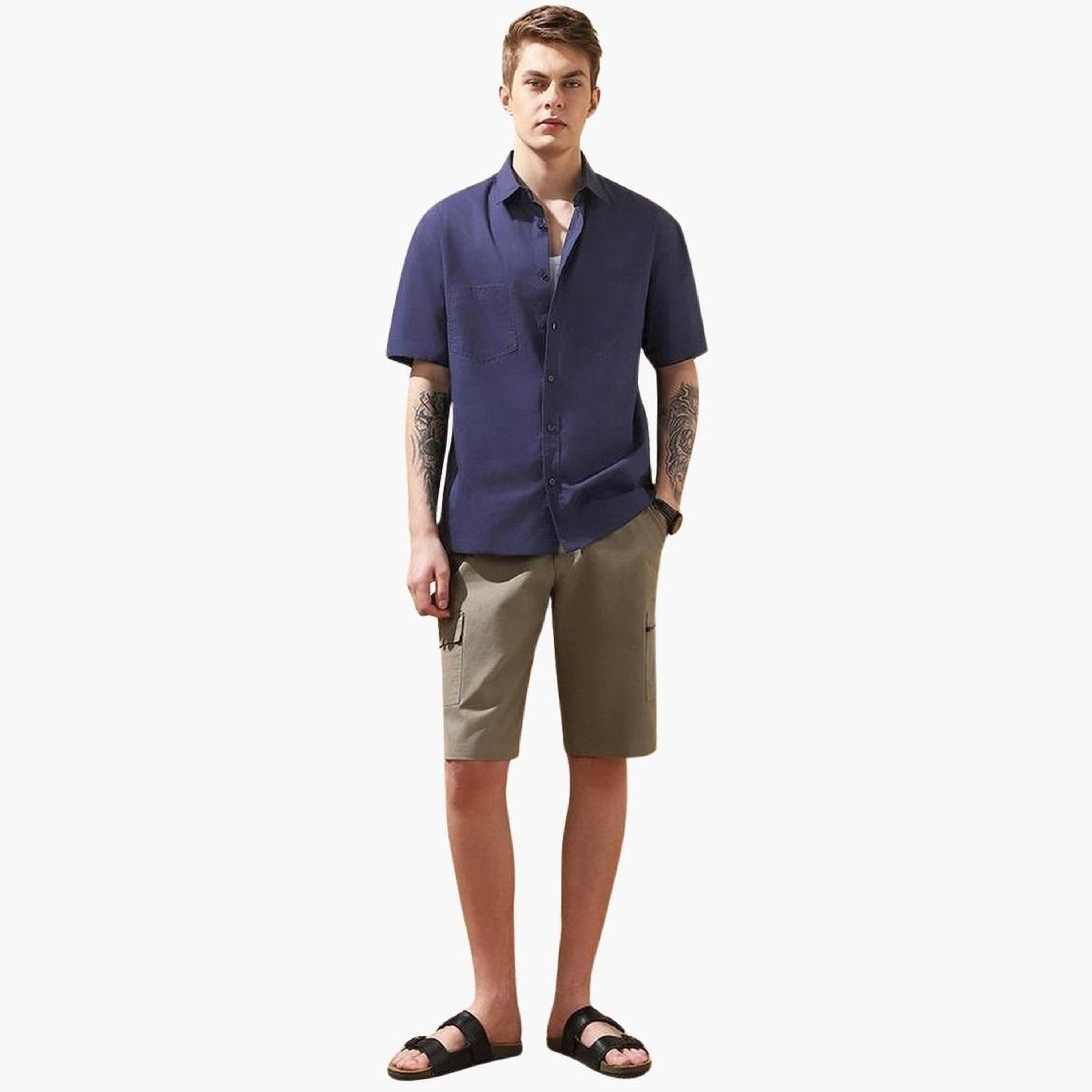 دينيس لينغو - قميص قطني كاجوال بقصّة مريحة للرجال-men-clothing-shirts-image-2