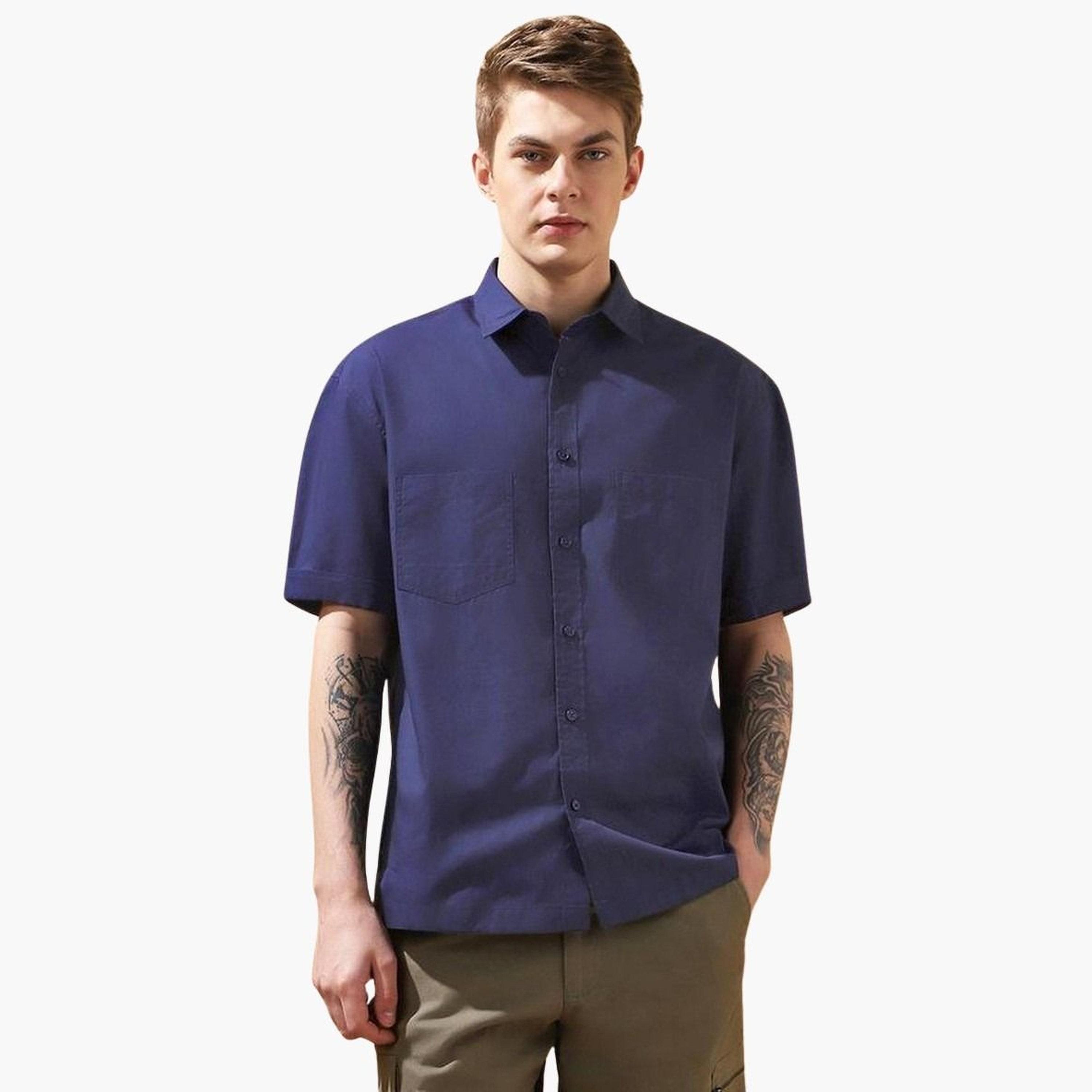 دينيس لينغو - قميص قطني كاجوال بقصّة مريحة للرجال-men-clothing-shirts-image-6
