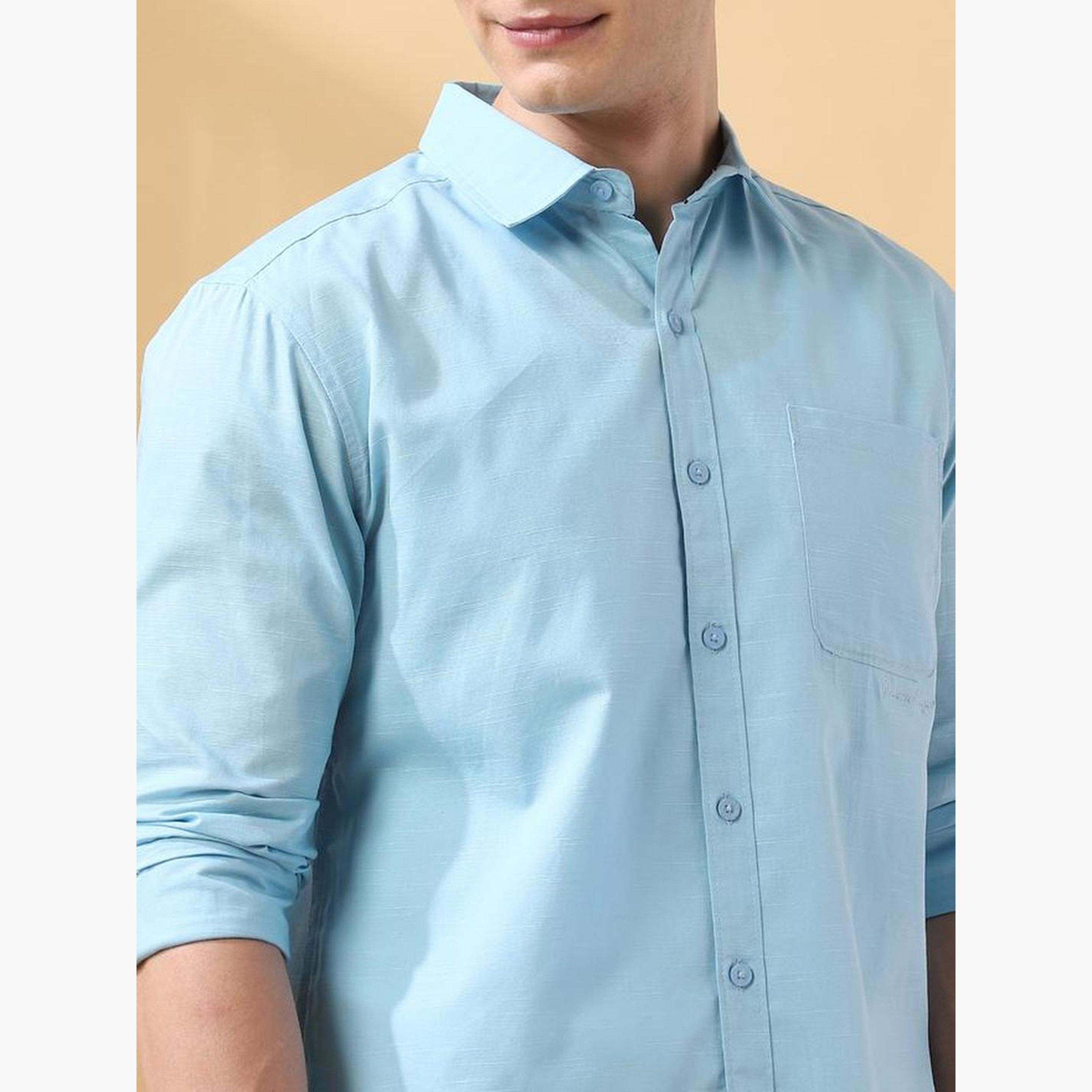 Dennis Lingo Men Relaxed Fit Solid Cotton Casual Shirt-men-clothing-shirts-image-4