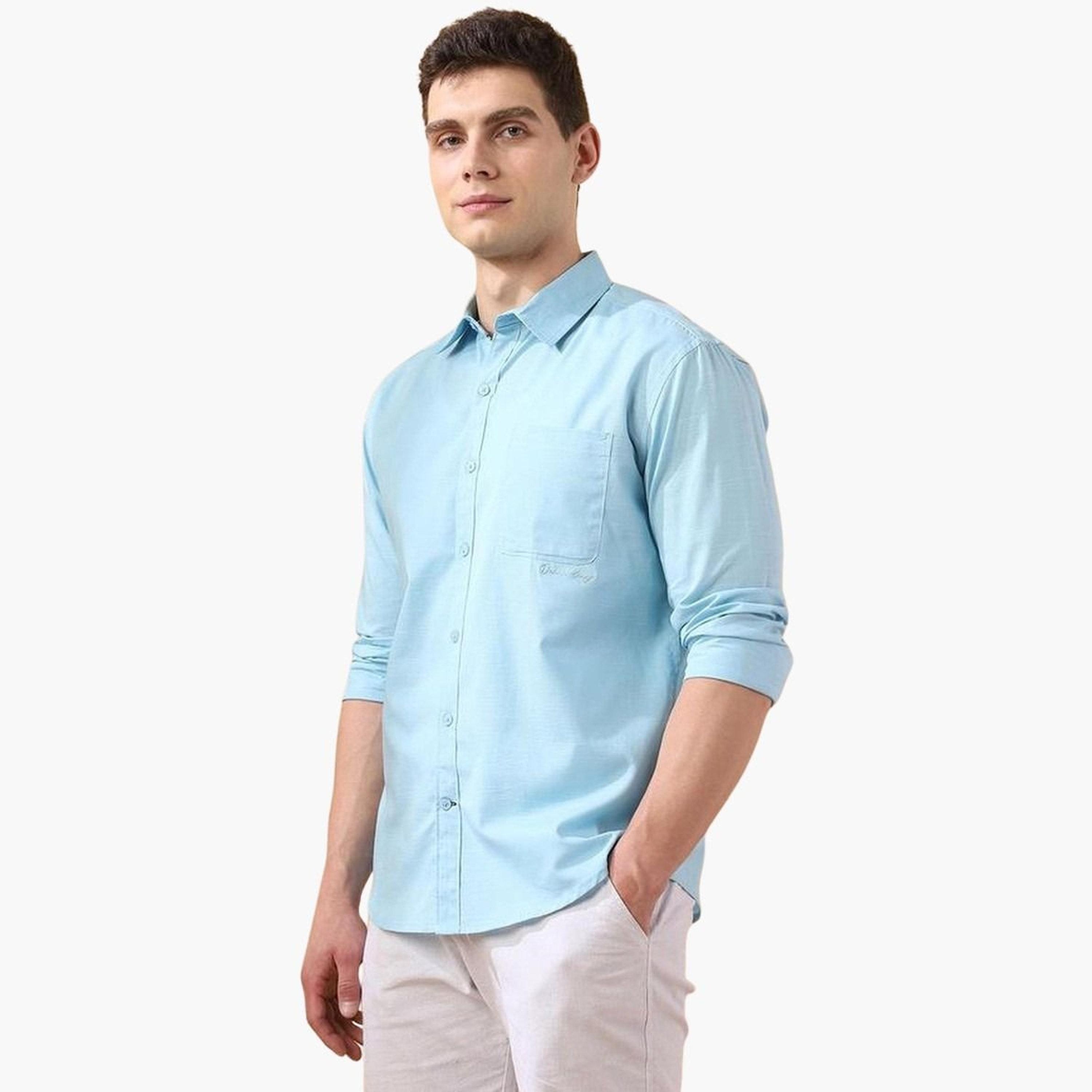 Dennis Lingo Men Relaxed Fit Solid Cotton Casual Shirt-men-clothing-shirts-image-6