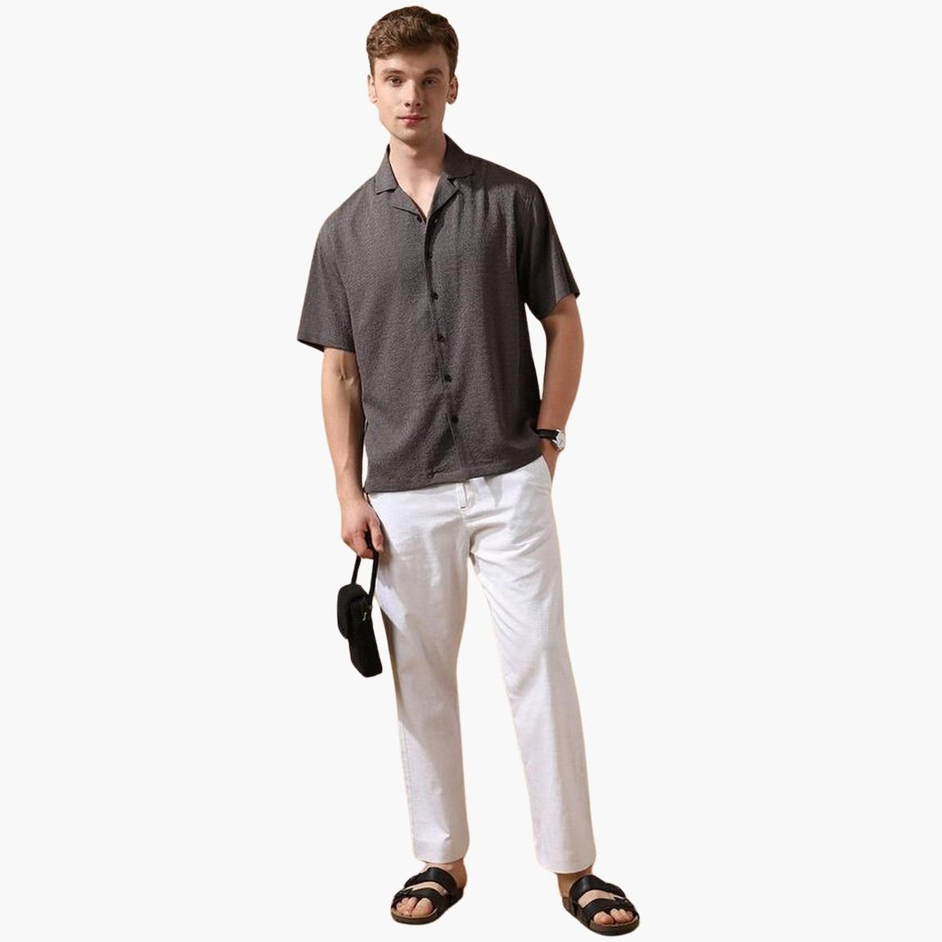 Dennis Lingo Men Relaxed Fit Textured Casual Shirt-men-clothing-shirts-image-2