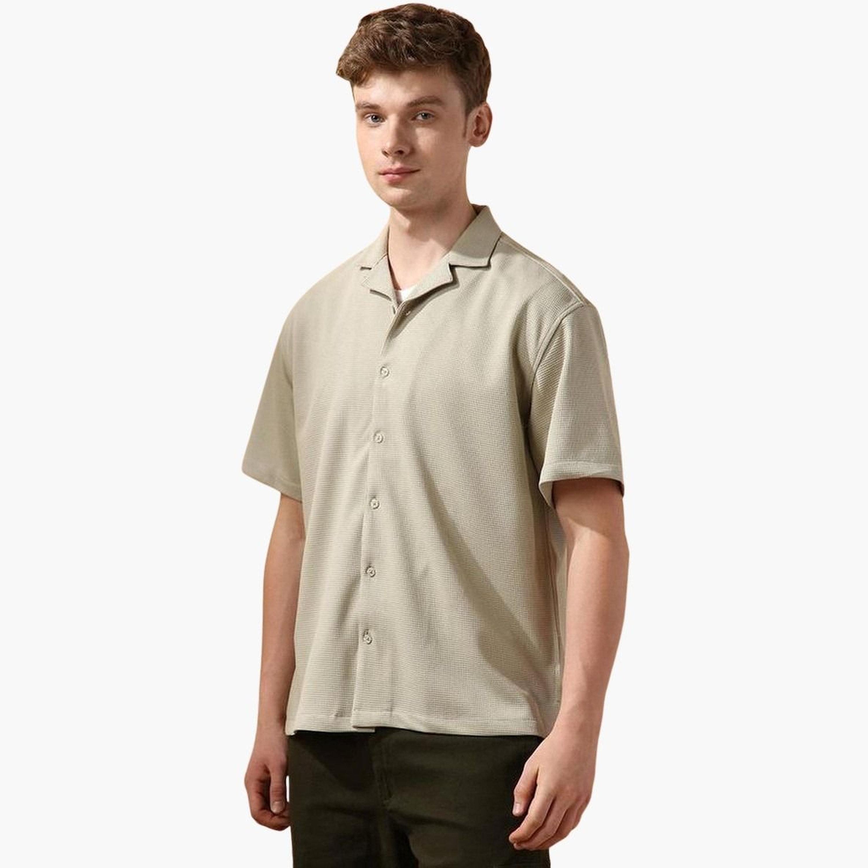 Dennis Lingo Men Relaxed Fit Textured Casual Shirt-men-clothing-shirts-image-1