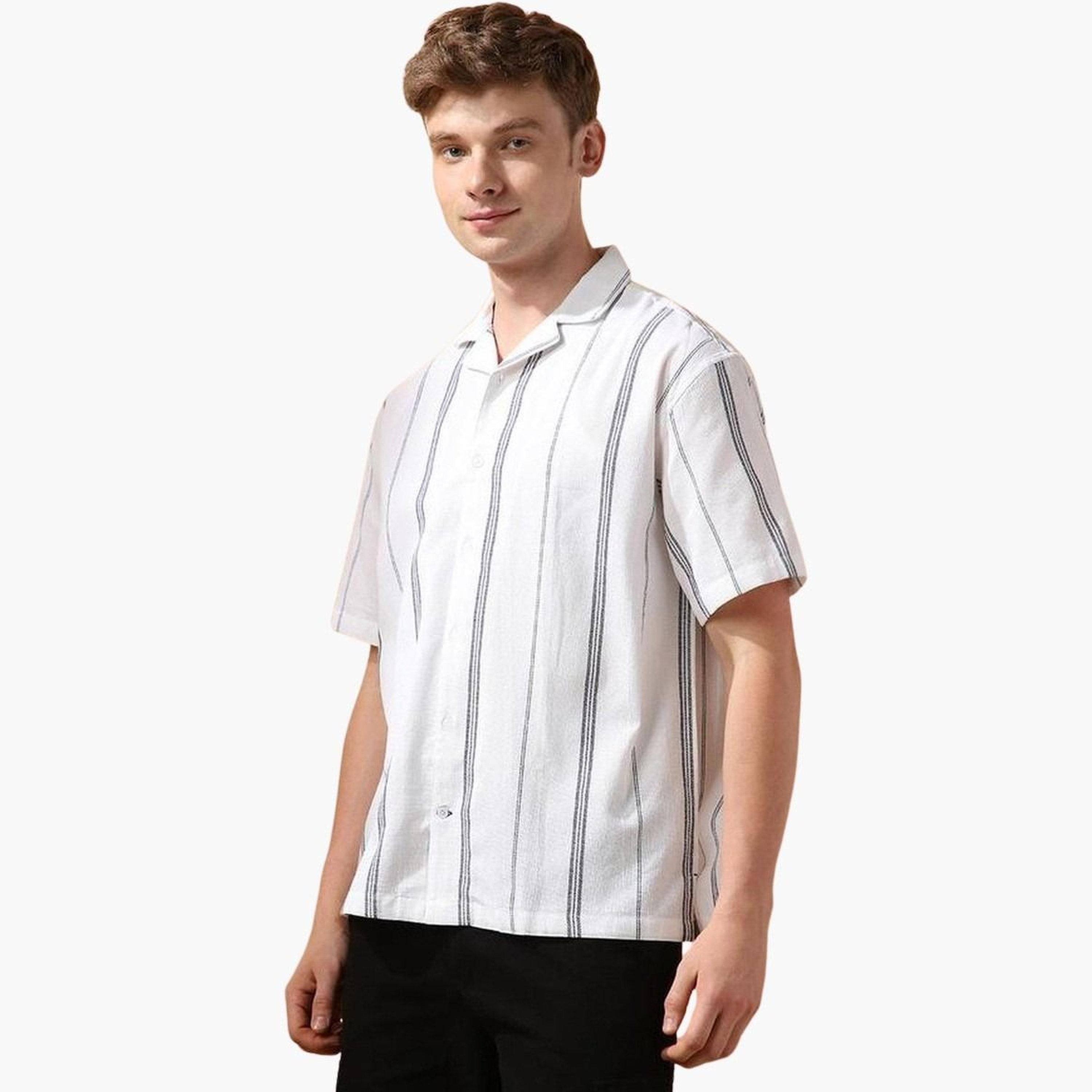 دينيس لينغو - قميص كاجوال مخطط بقصّة مريحة للرجال-men-clothing-shirts-image-1