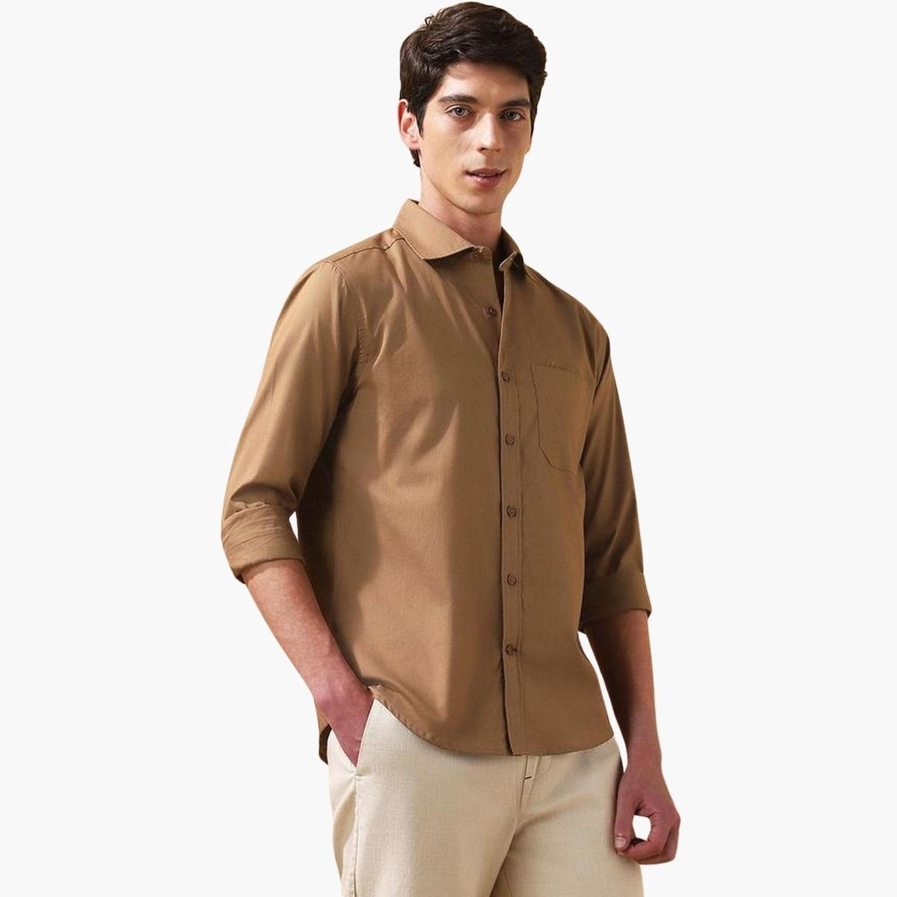 دينيس لينغو - قميص كاجوال بقصّة عادية وياقة منتشرة للرجال-men-clothing-shirts-image-1