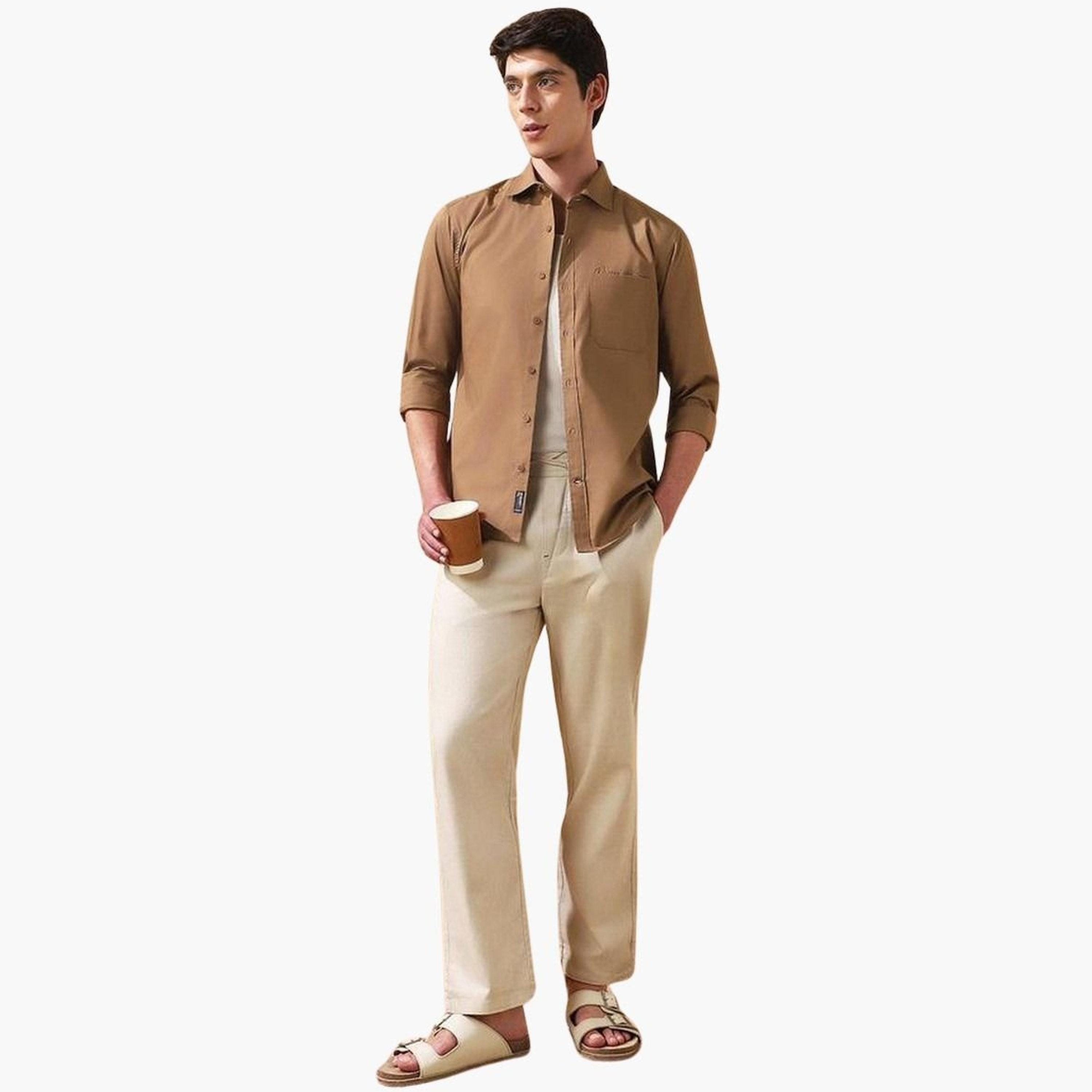 دينيس لينغو - قميص كاجوال بقصّة عادية وياقة منتشرة للرجال-men-clothing-shirts-image-2