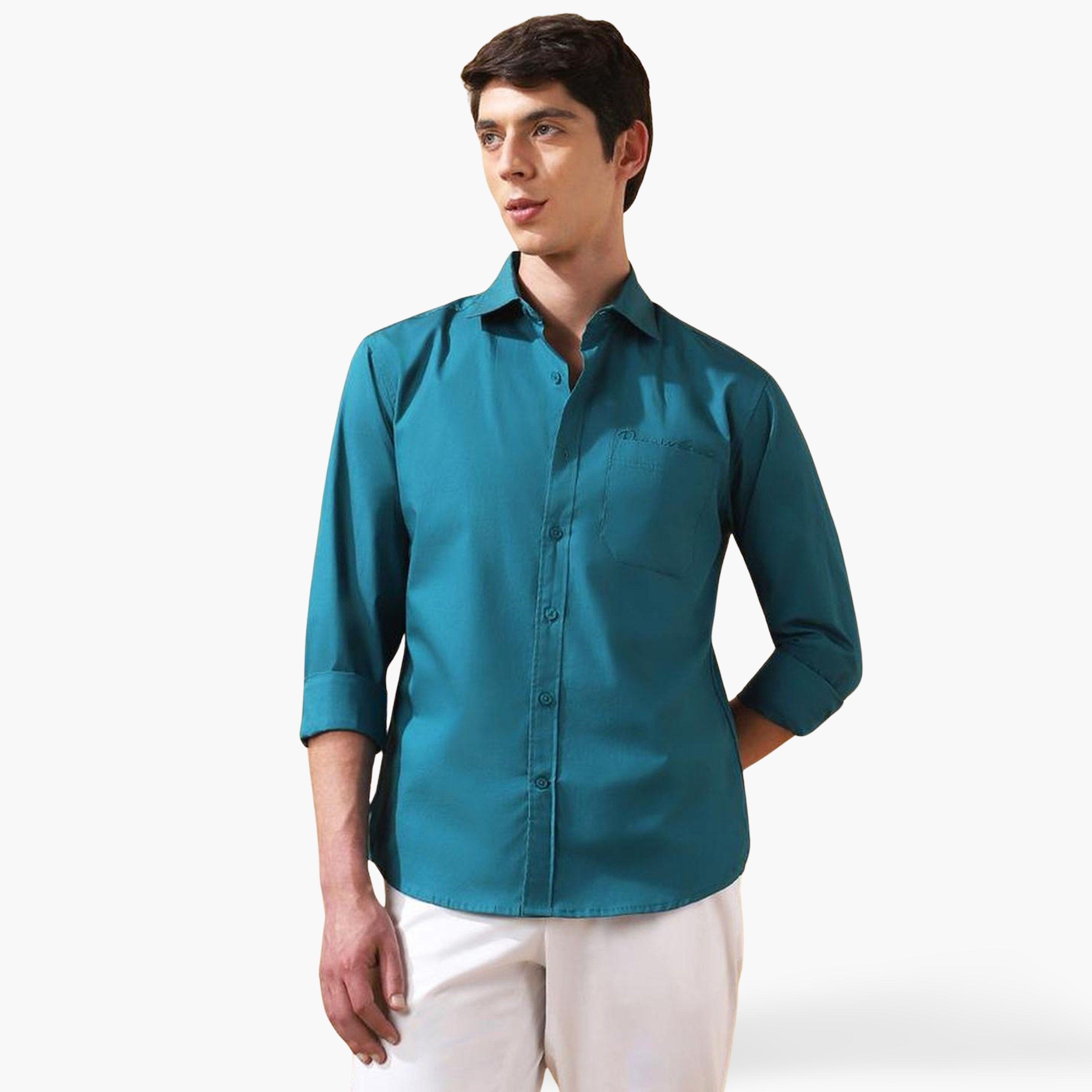 قميص بياقة كلاسيكية بقصة عادية-men-clothing-shirts-image-1
