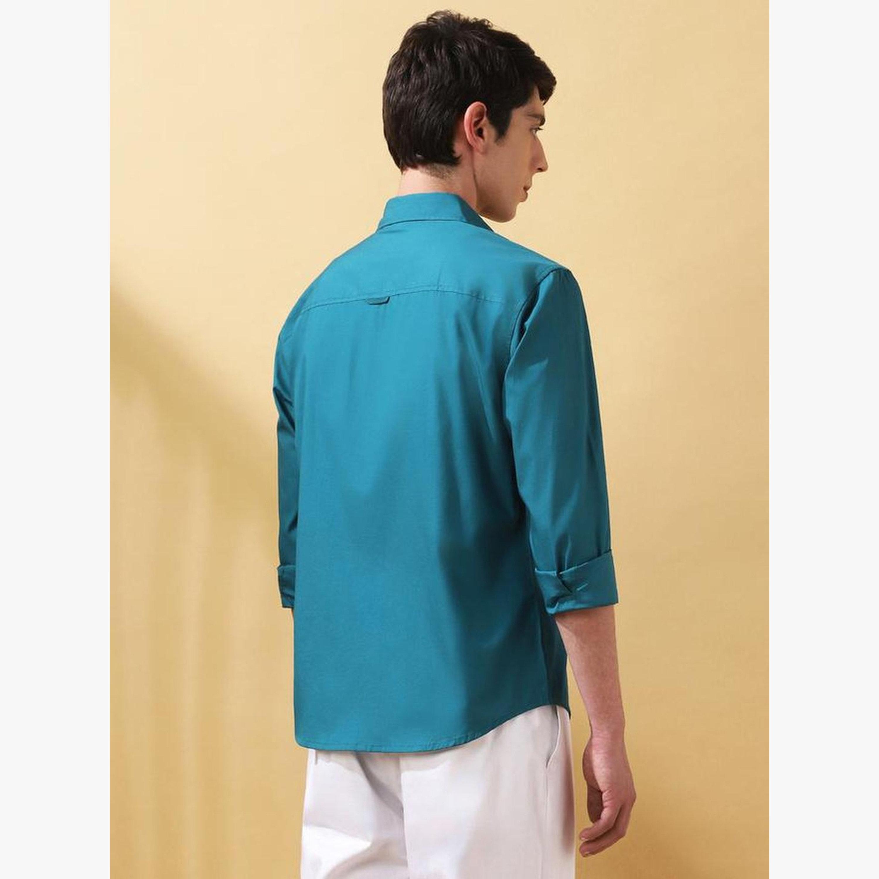 قميص بياقة كلاسيكية بقصة عادية-men-clothing-shirts-image-3