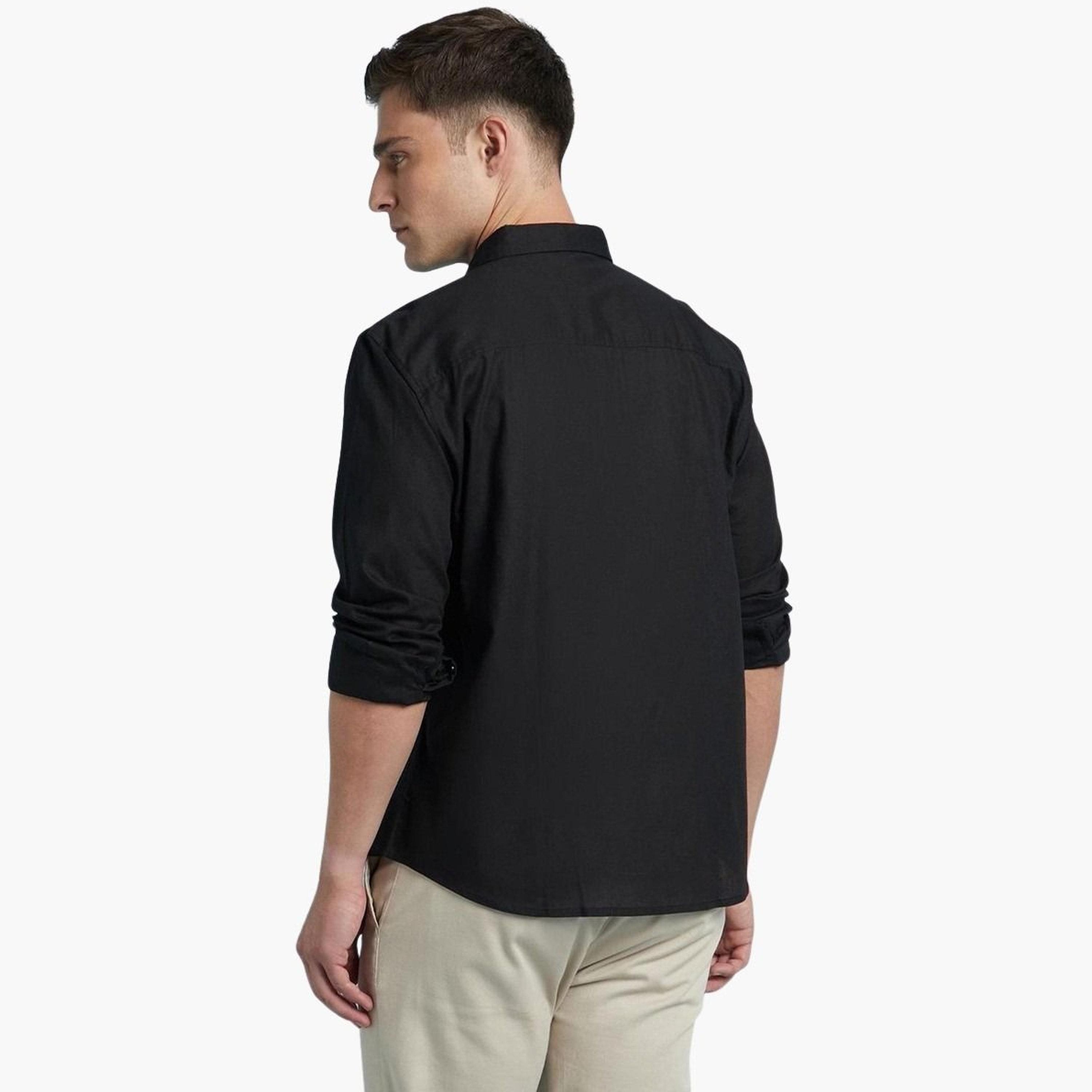 دينيس لينغو - قميص بقصّة عادية من مزيج الكتان للرجال-men-clothing-shirts-image-3